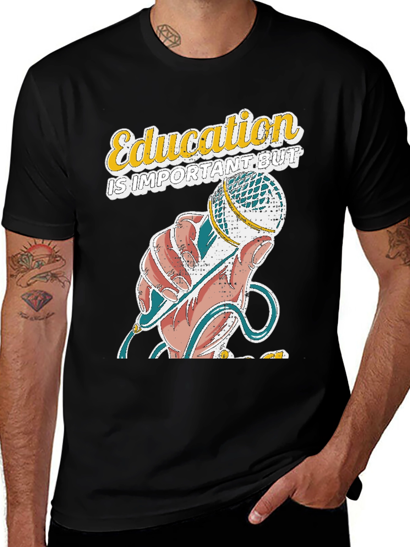 Variant 23 of Education Microphone Graphic T-Shirt