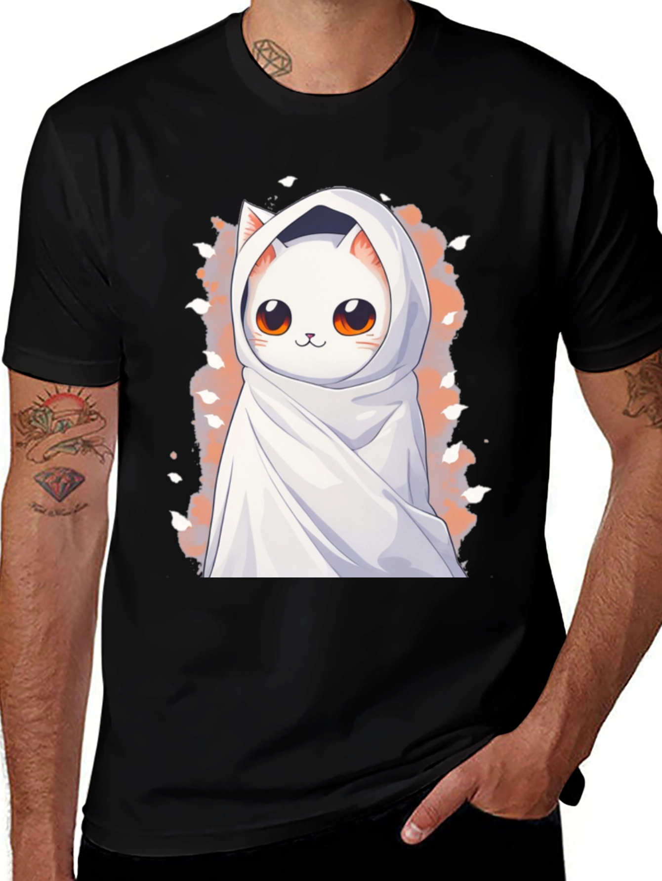 Variant 9 of Ghost Cat Graphic T-Shirt