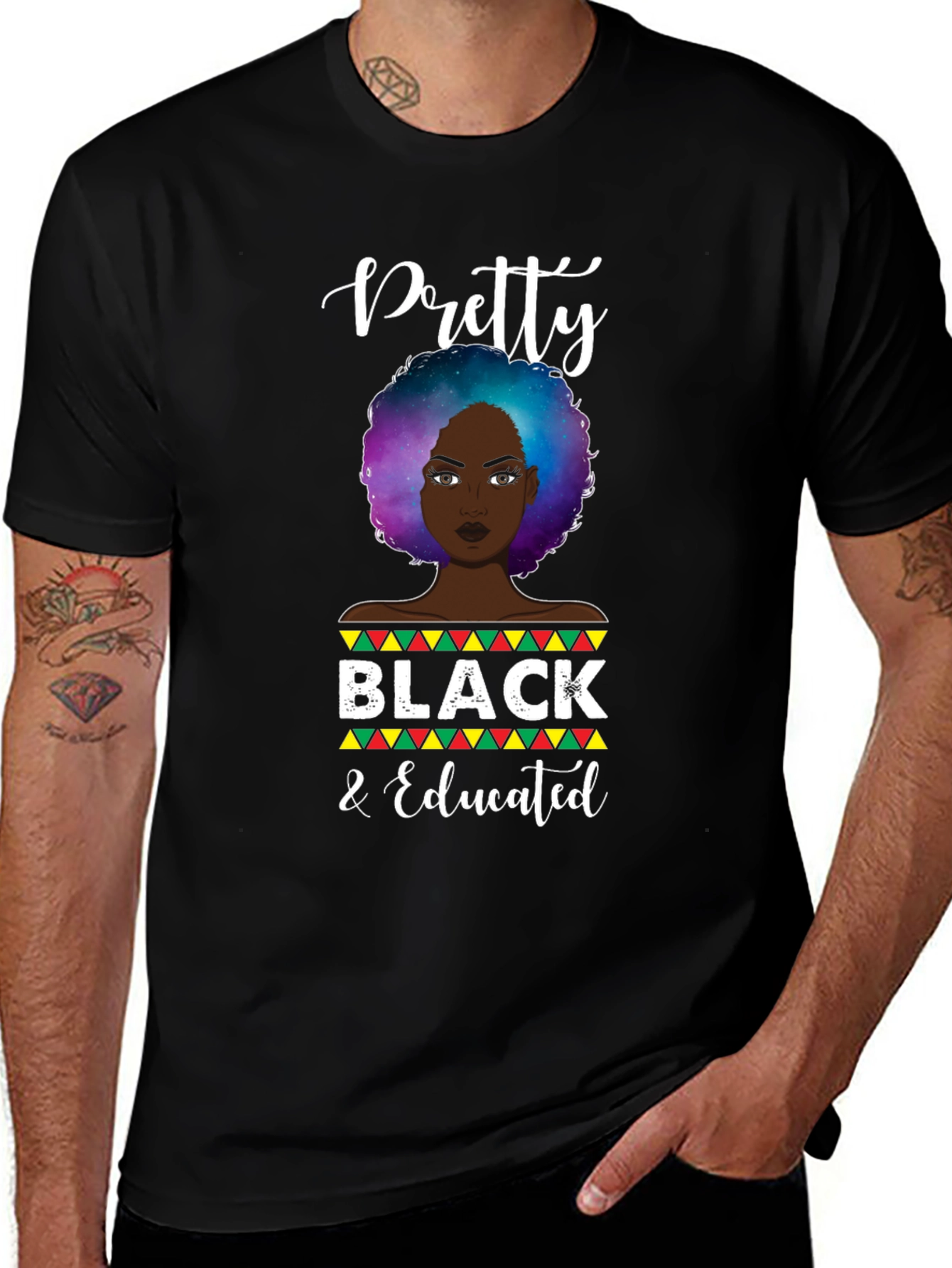Variant 23 of Pretty Black & Educated Graphic Tee