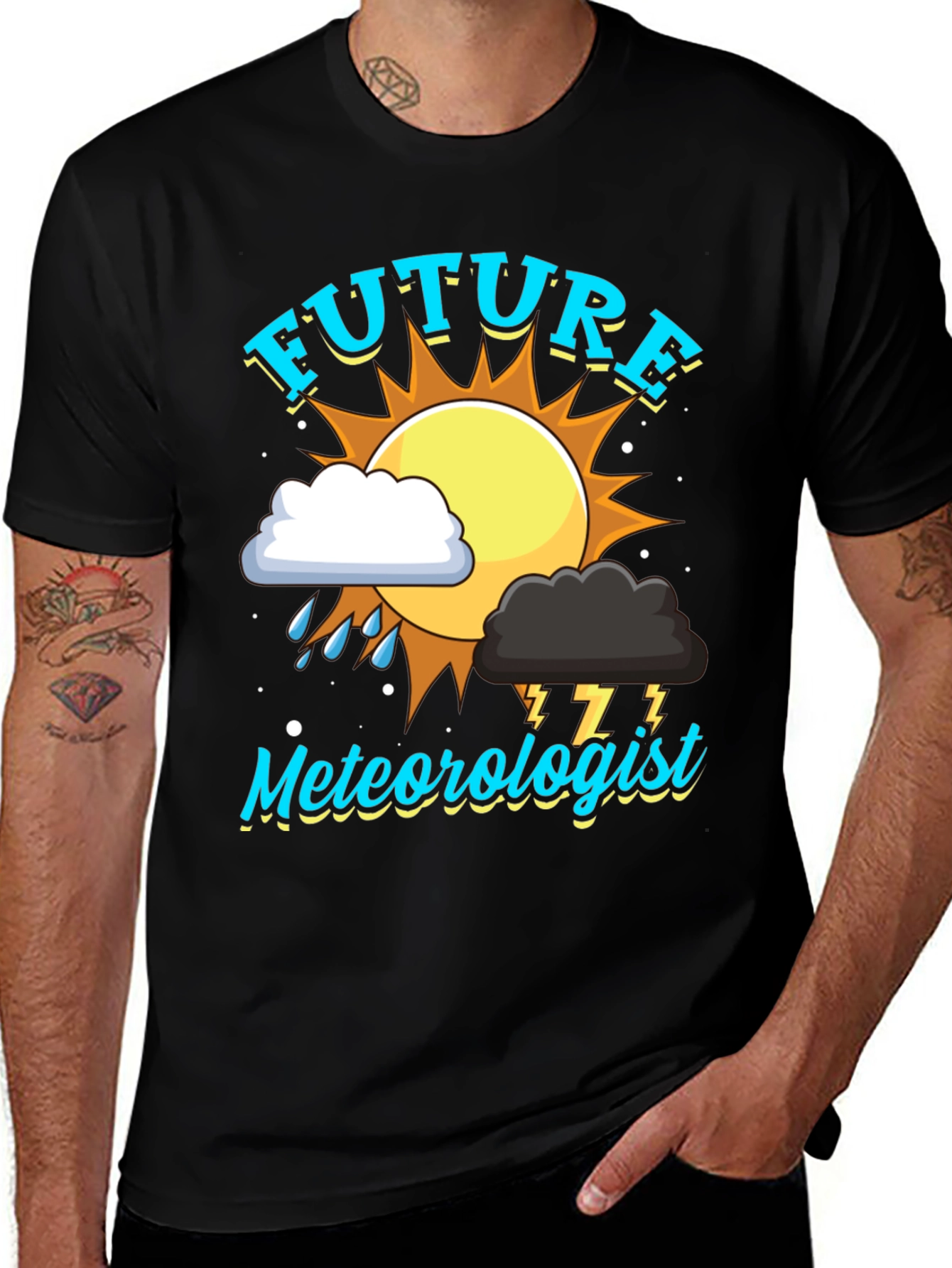 Variant 24 of Future Meteorologist Black T-Shirt