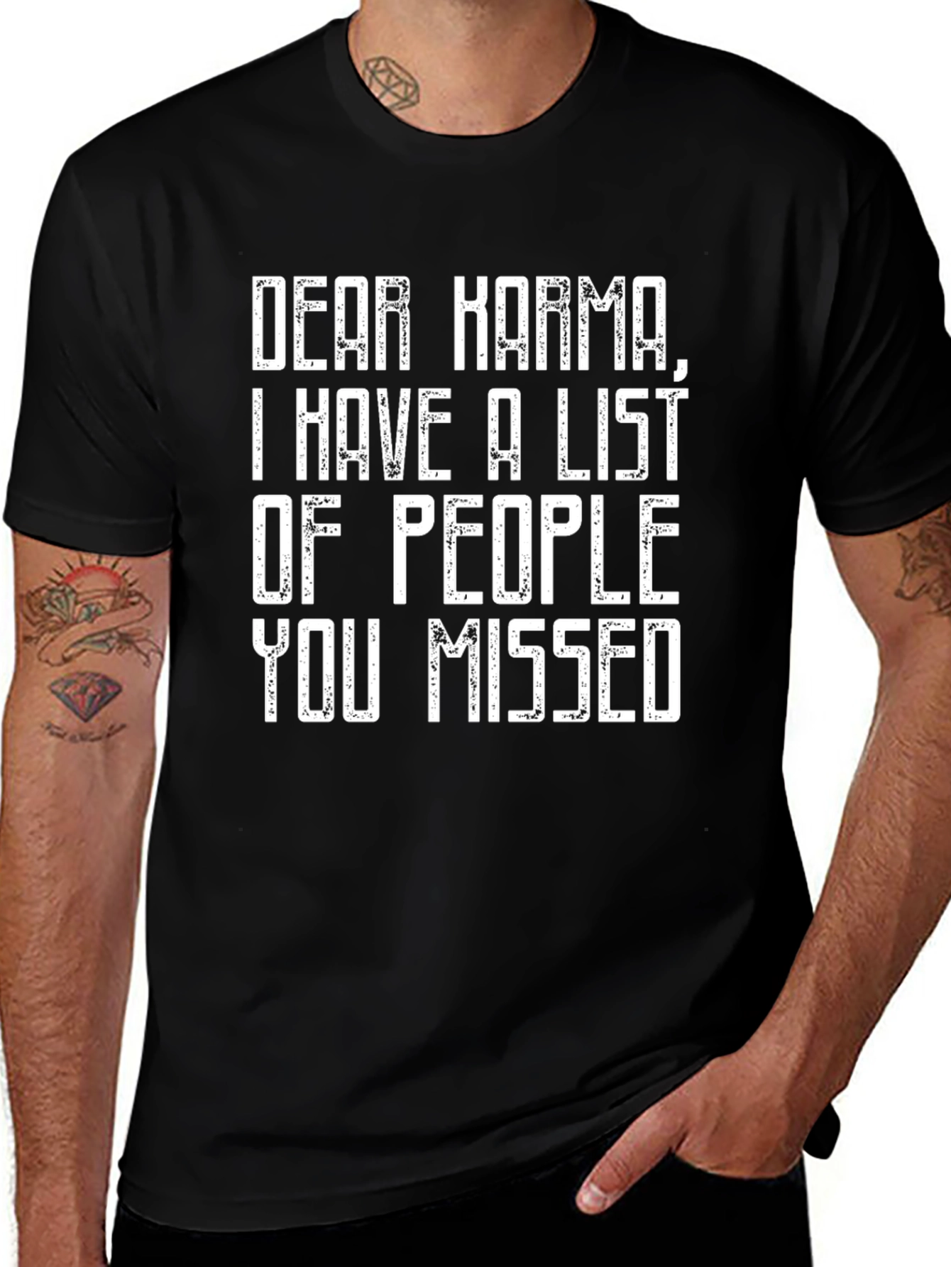Variant 16 of Karma List Graphic Tee - Funny Sarcastic T-Shirt