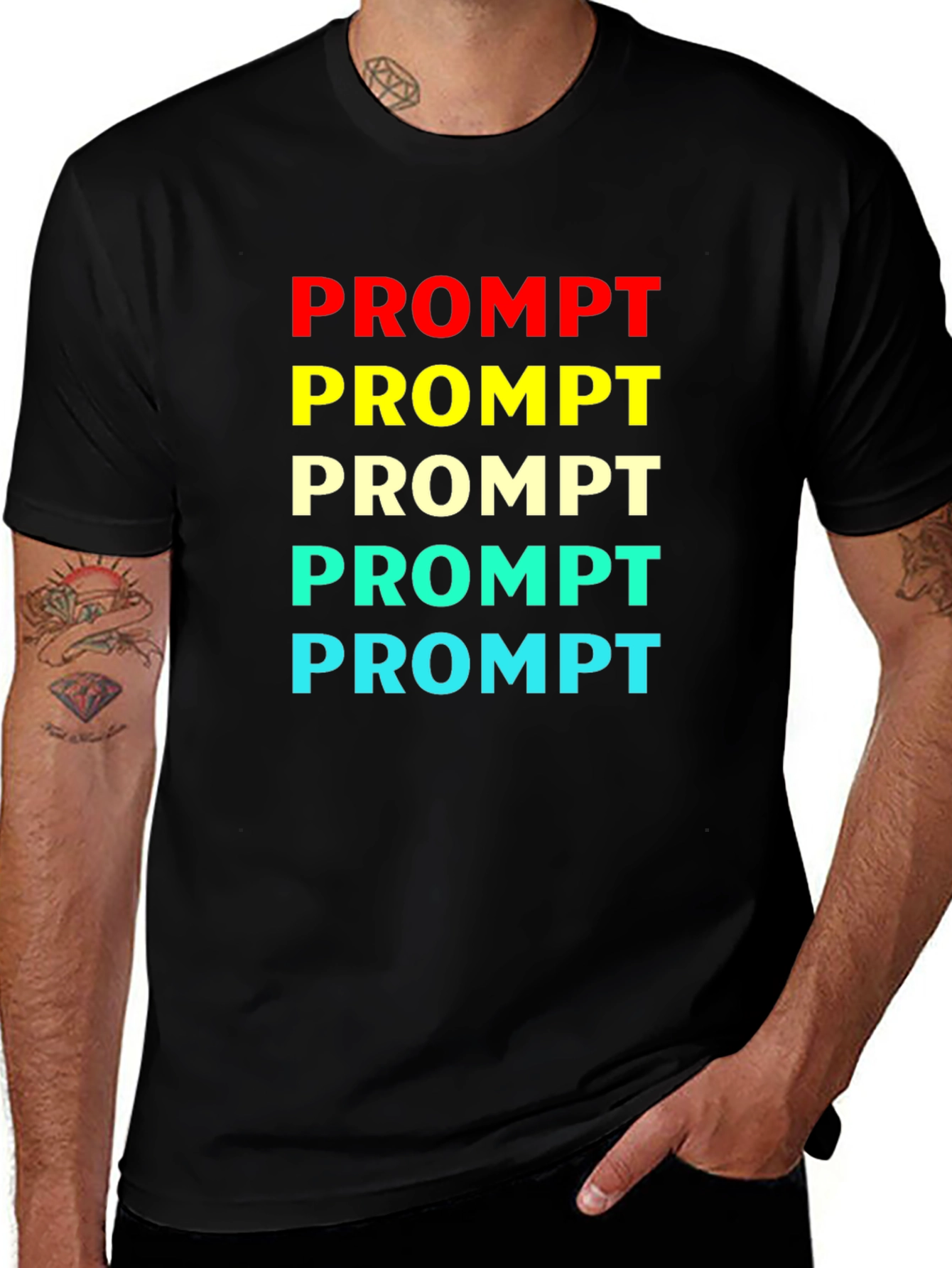 Variant 16 of Prompt Colorful Graphic T-Shirt