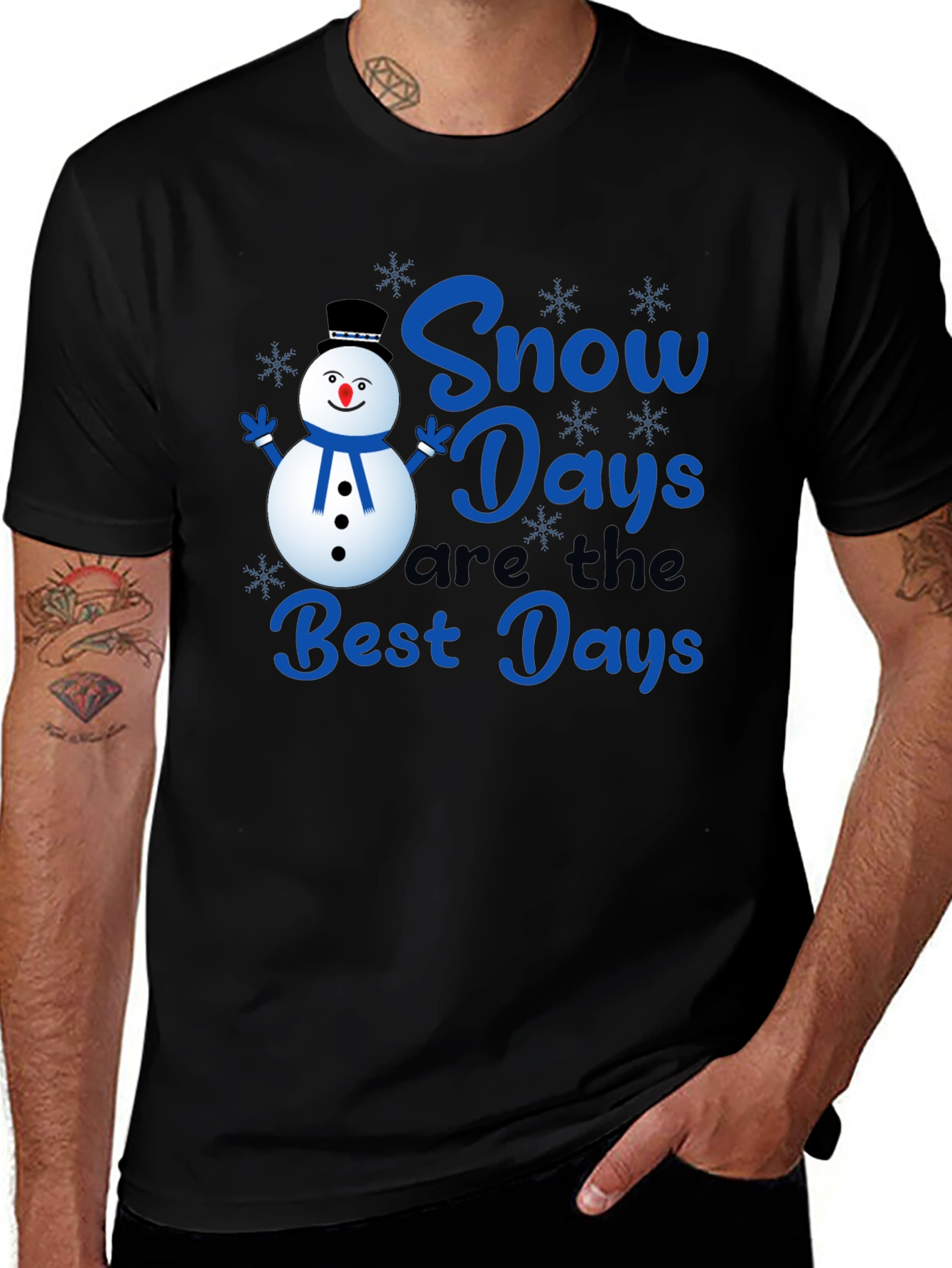 Variant 5 of Snow Days T-Shirt - Festive Winter Apparel