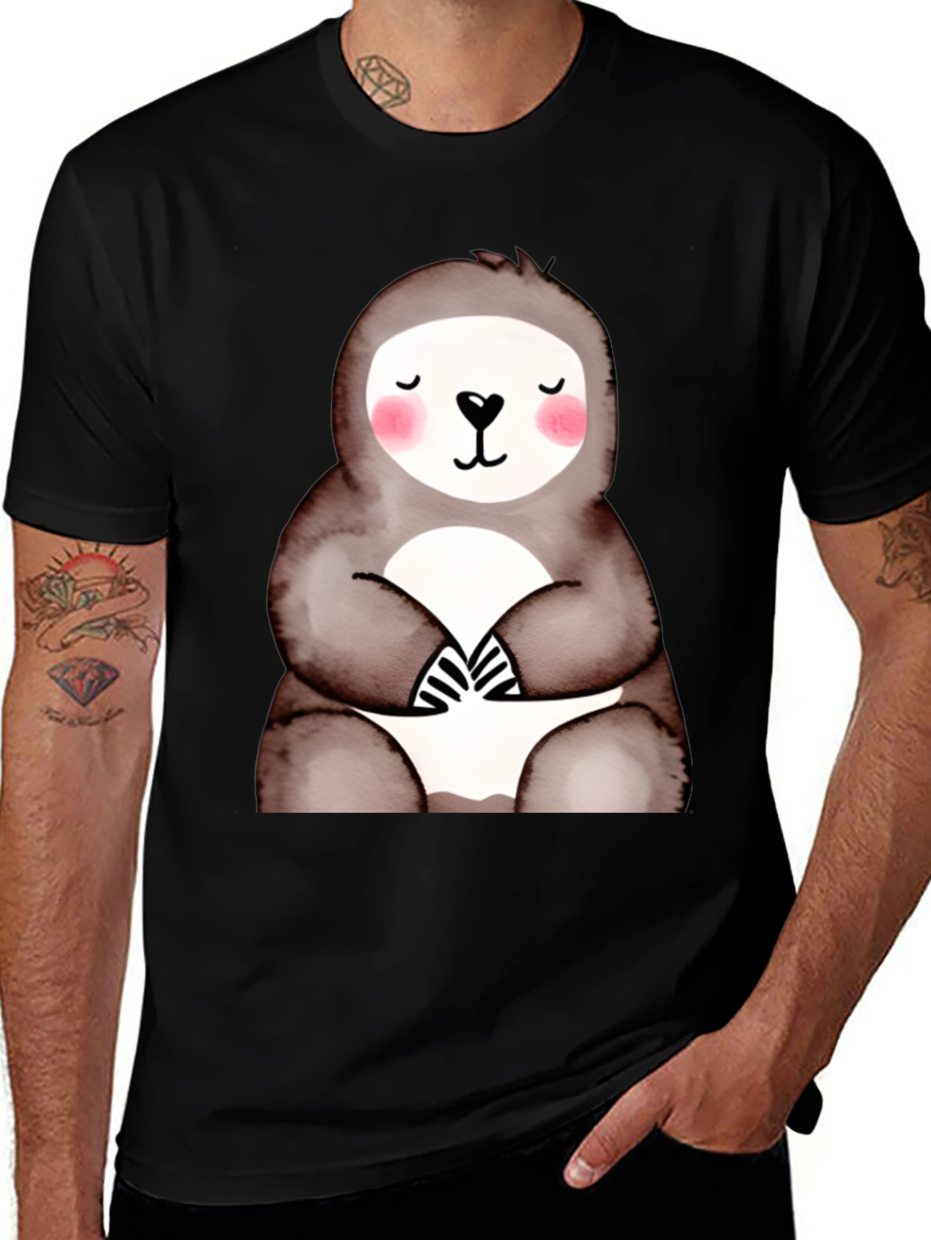 Variant 8 of Sloth Graphic Tee - Cute Relaxed Style