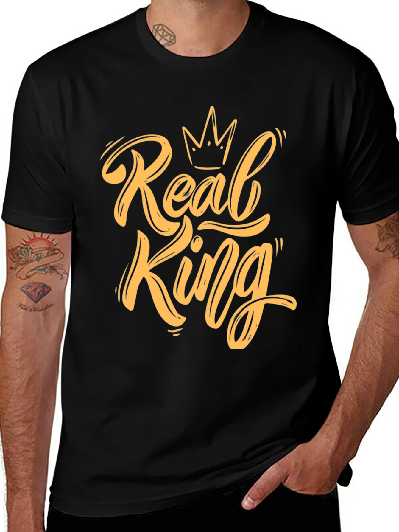Variant 20 of Real King Graphic Black T-Shirt