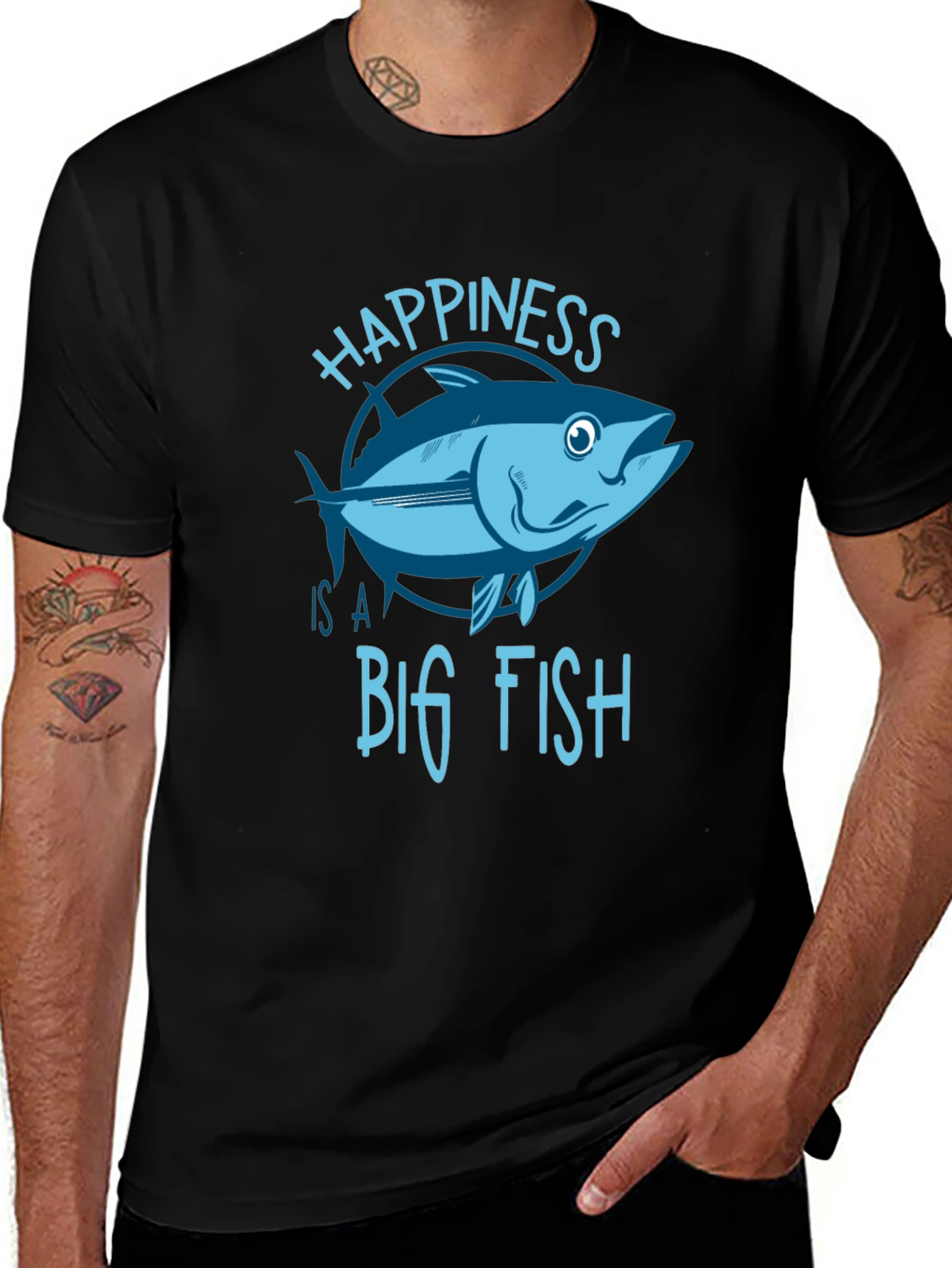 Happiness is a Big Fish Graphic Tee