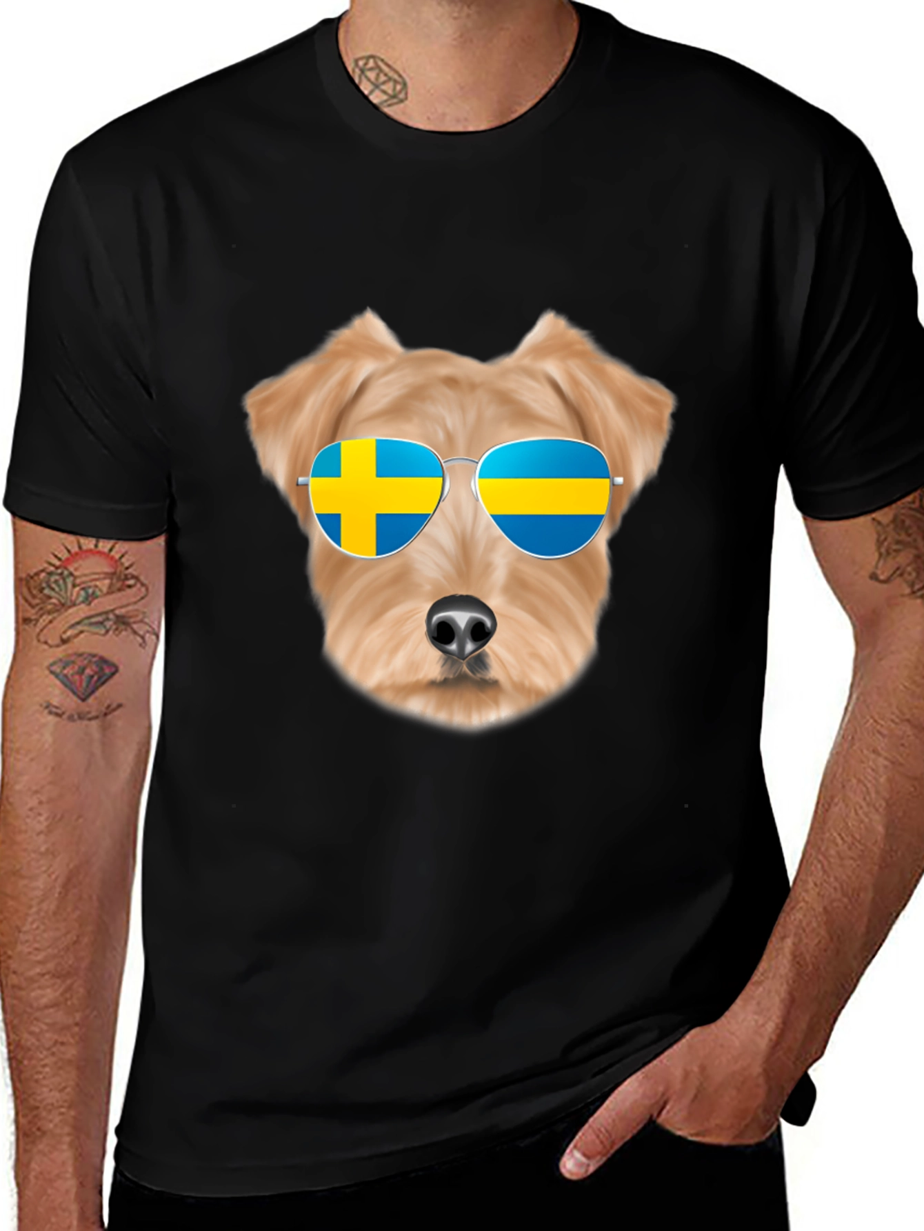 Variant 25 of Swedish Dog Sunglasses Graphic Tee