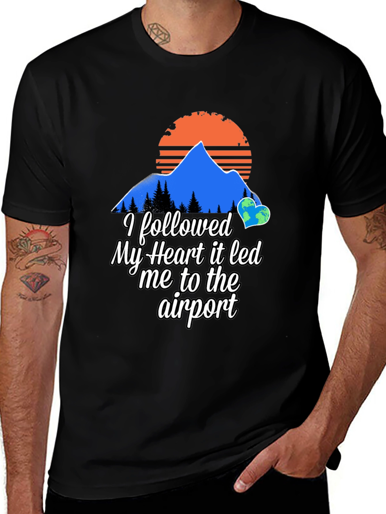 Variant 11 of Heart Led Me To The Airport Graphic T-Shirt