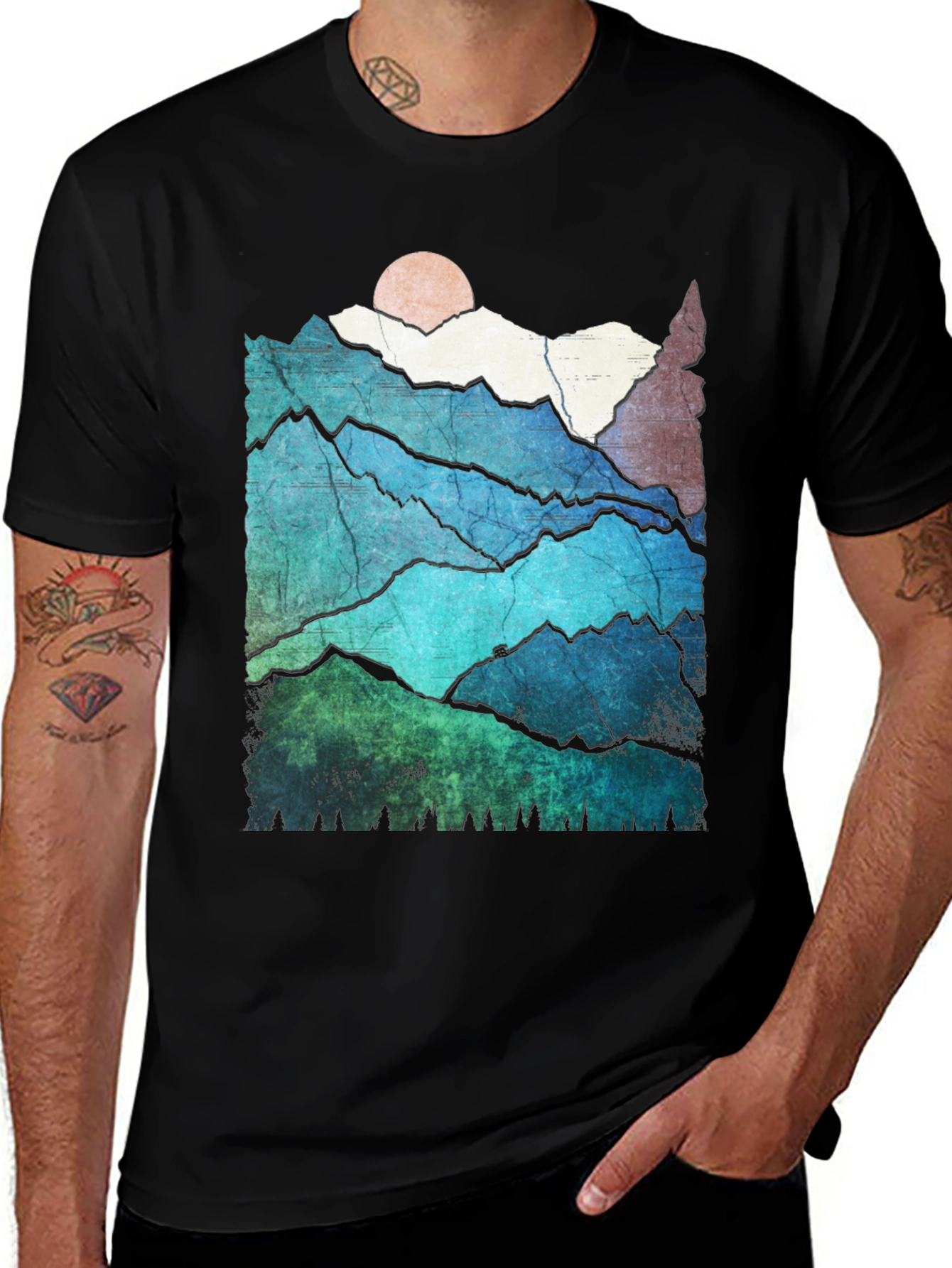 Variant 5 of Mountain Graphic Tee - Stylish Nature Design