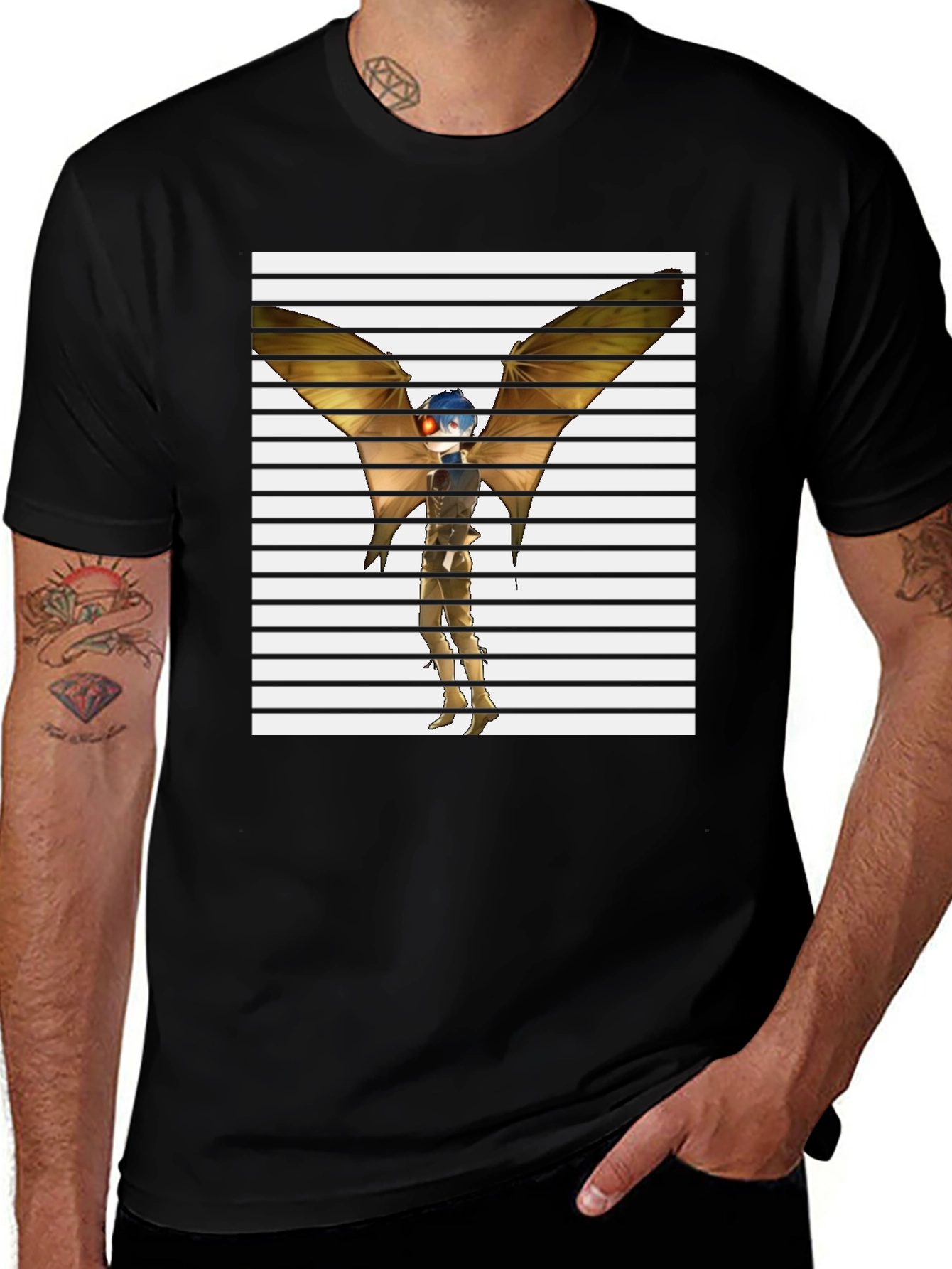 Variant 9 of Winged Anime Character T-Shirt