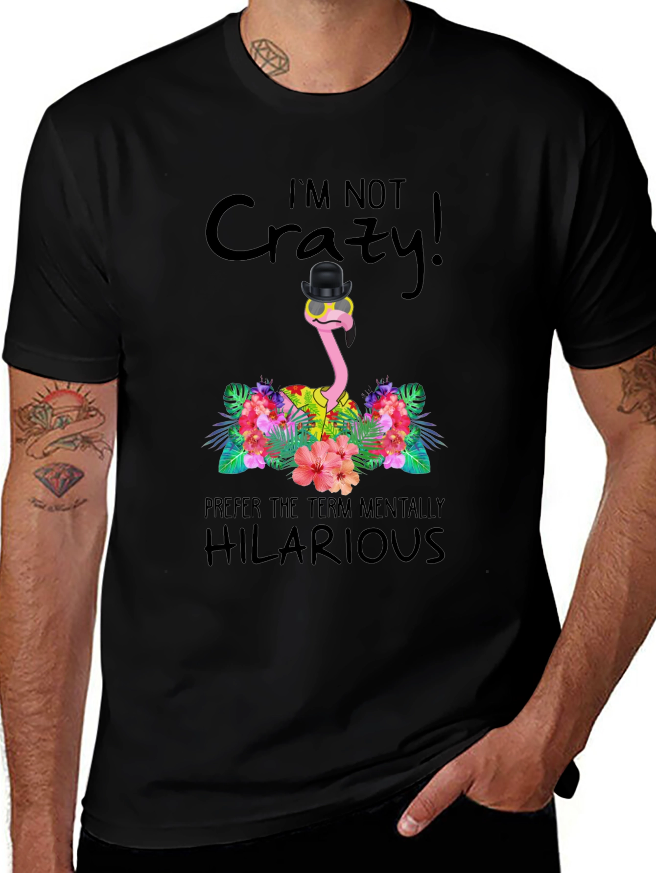 Variant 11 of I'm Not Crazy Hilarious Flamingo T-Shirt