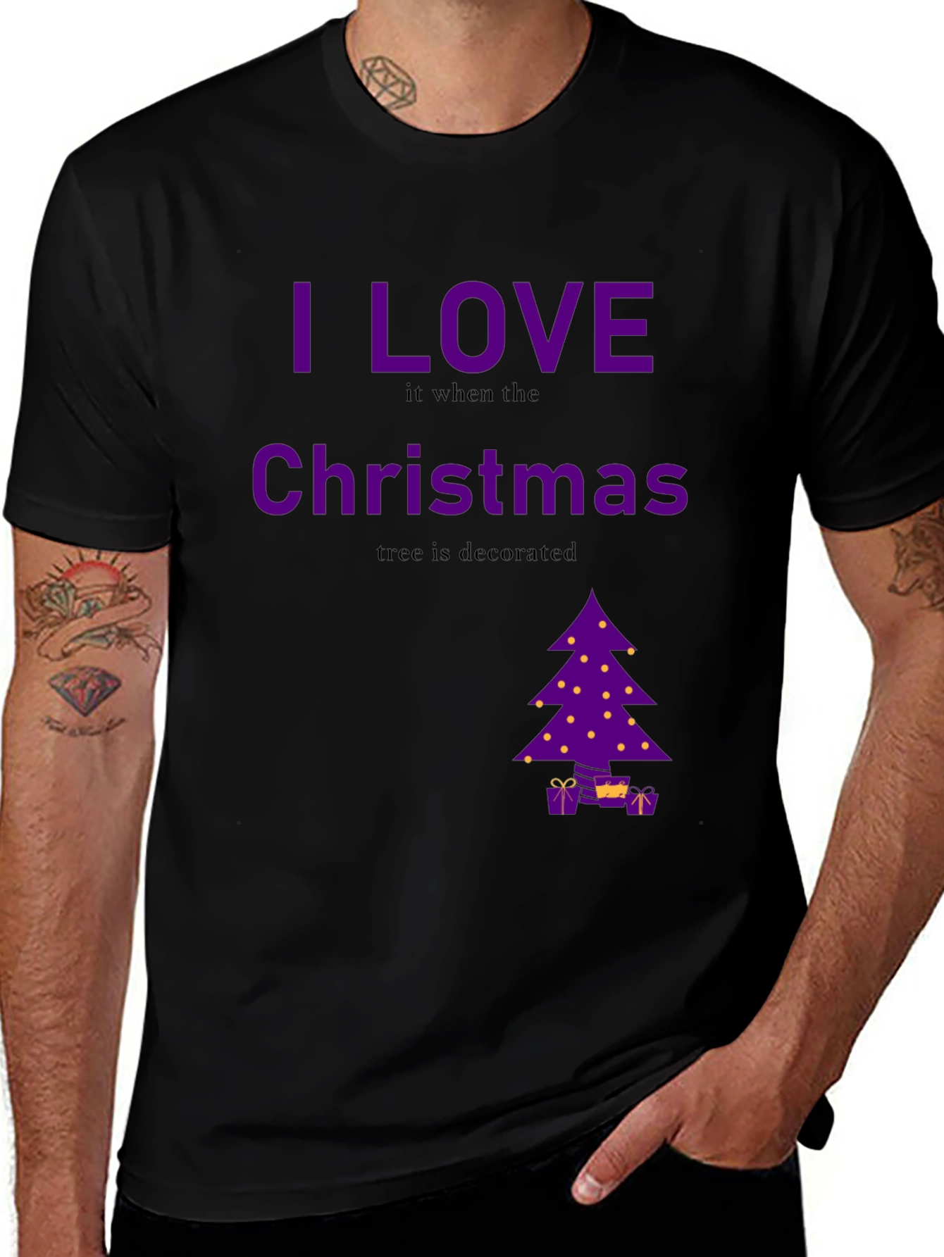 I Love Christmas Decorated Tree T-Shirt