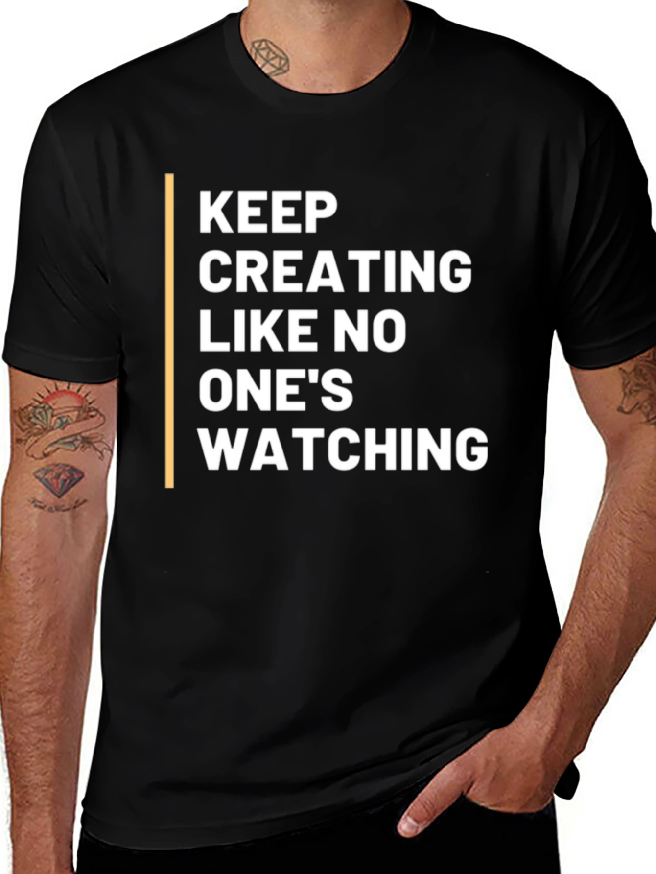 Variant 24 of Keep Creating T-Shirt - Black