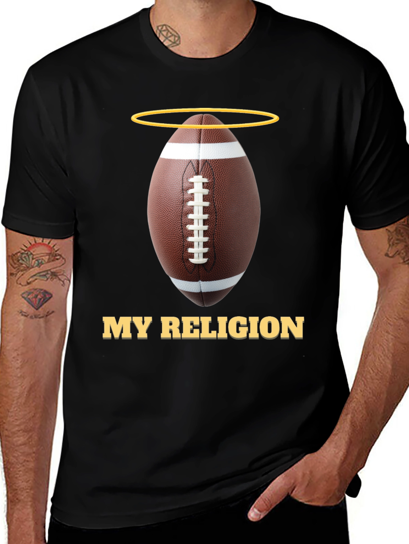Football Religion Graphic T-Shirt