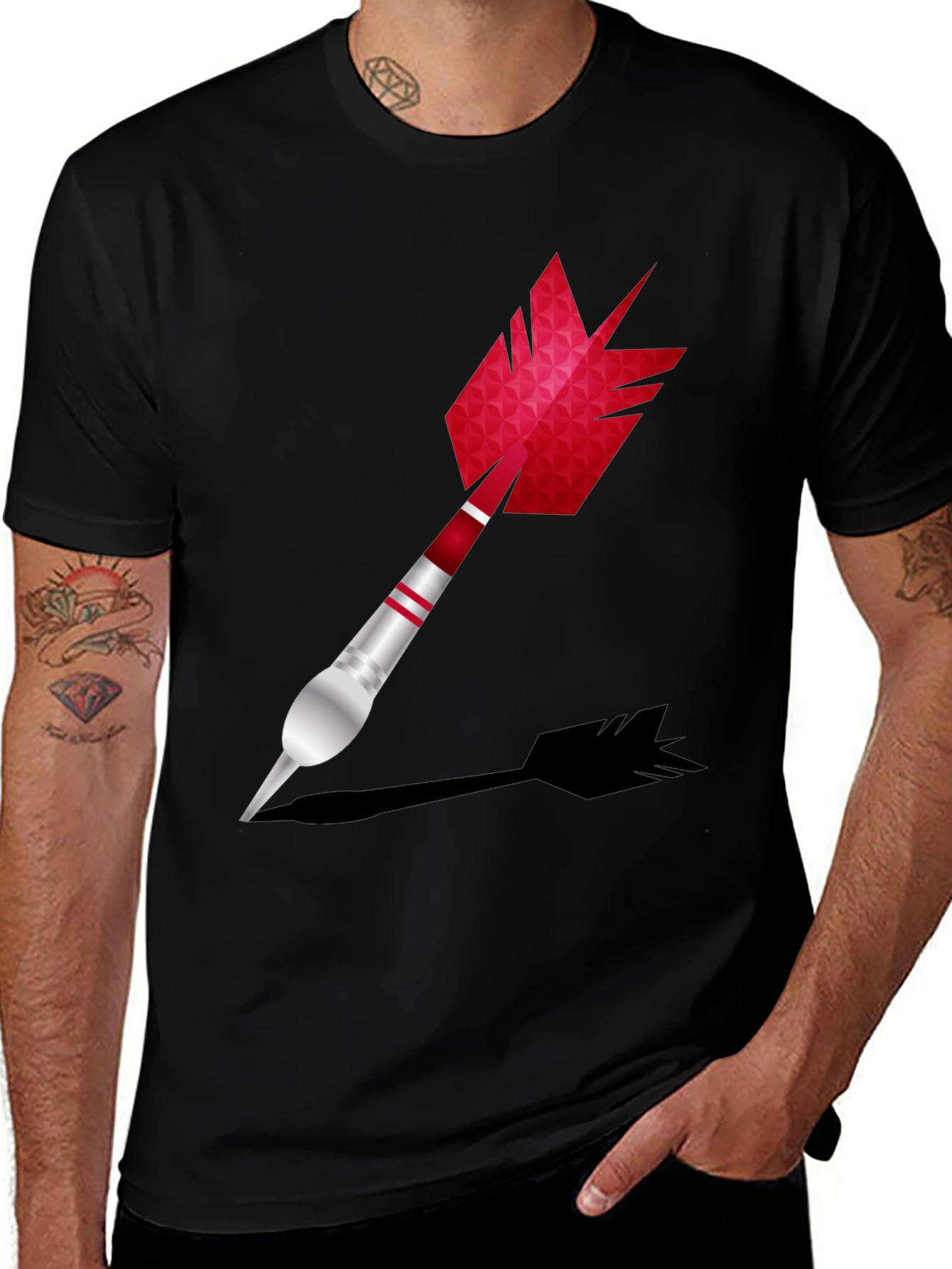 Black Darts Graphic Tee - Black Short Sleeve Shirt main image