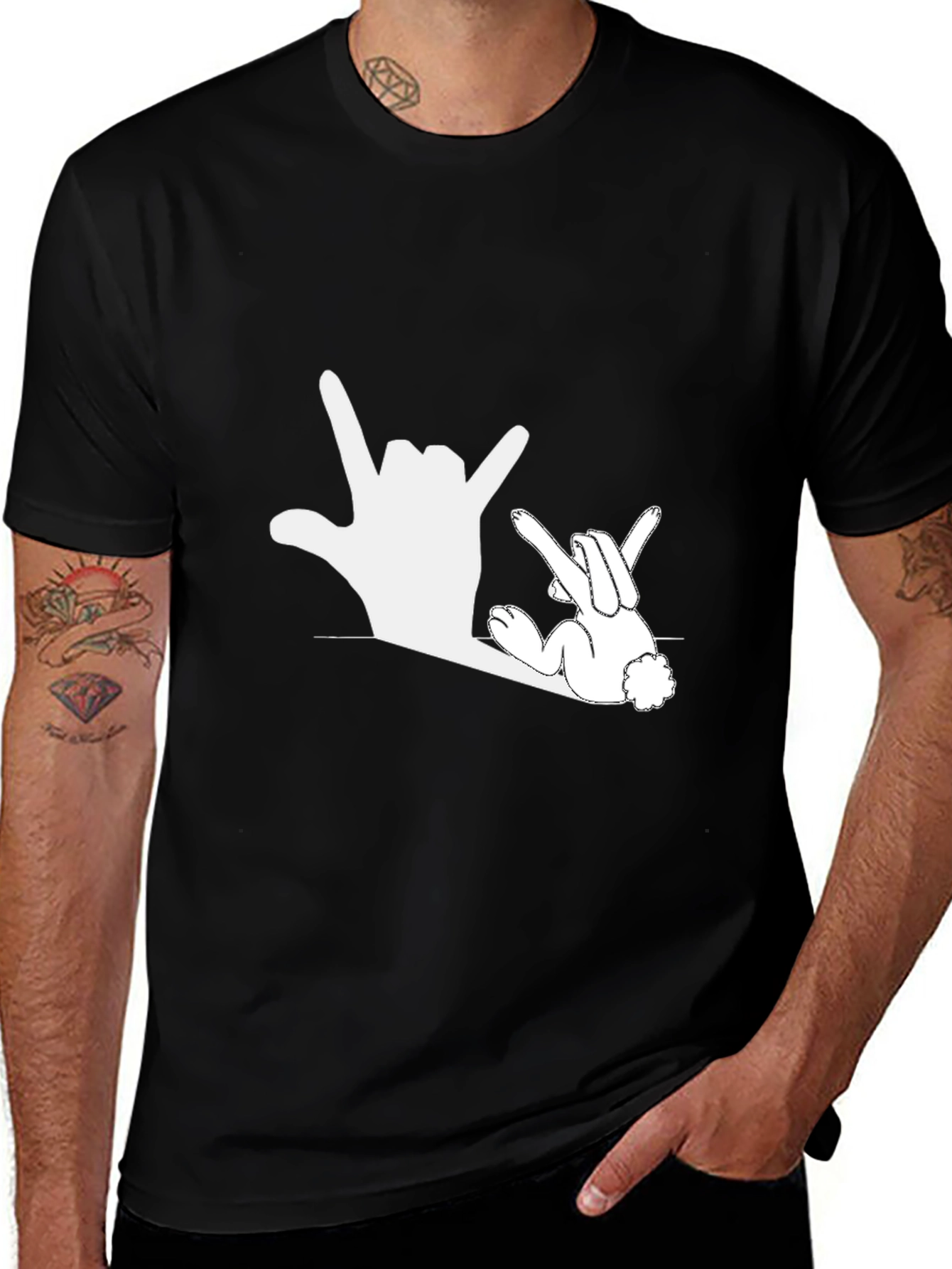 I Love You Hand Sign Rabbit T-Shirt