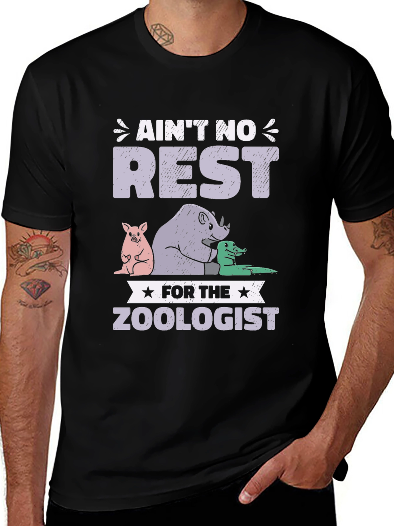 Variant 23 of Ain't No Rest for the Zoologist T-Shirt
