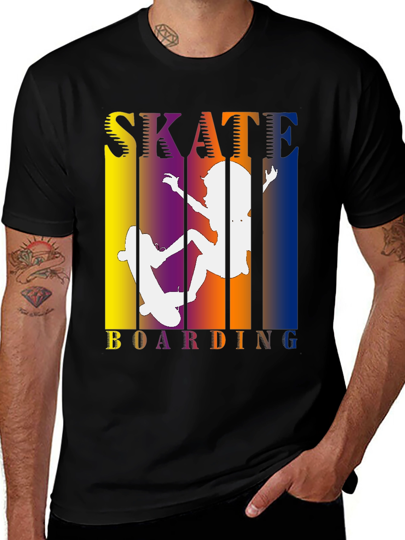Variant 6 of Skateboarding Graphic T-Shirt - Cool Skater Design