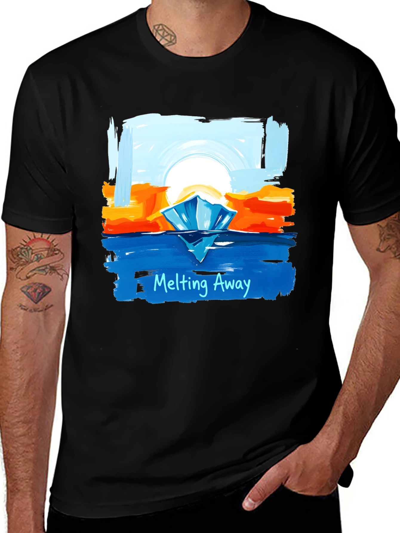 Variant 15 of Melting Away Graphic Tee - Climate Change Awareness