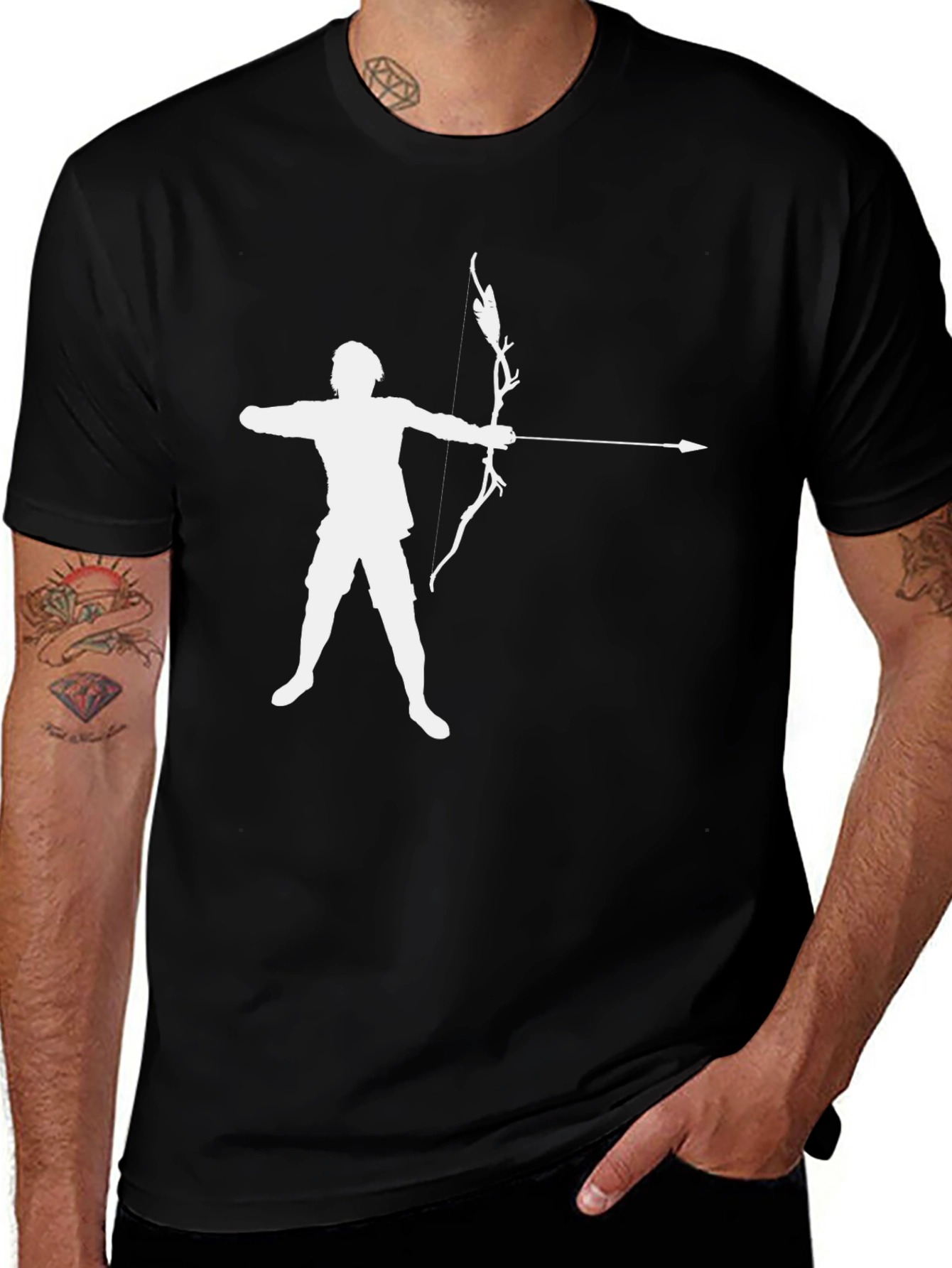 Variant 12 of Archer Silhouette Black T-Shirt