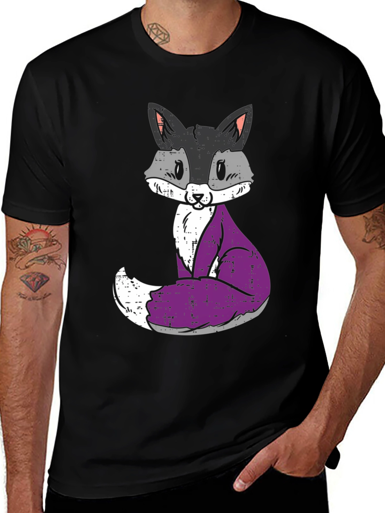 Variant 12 of Asexual Pride Fox T-Shirt