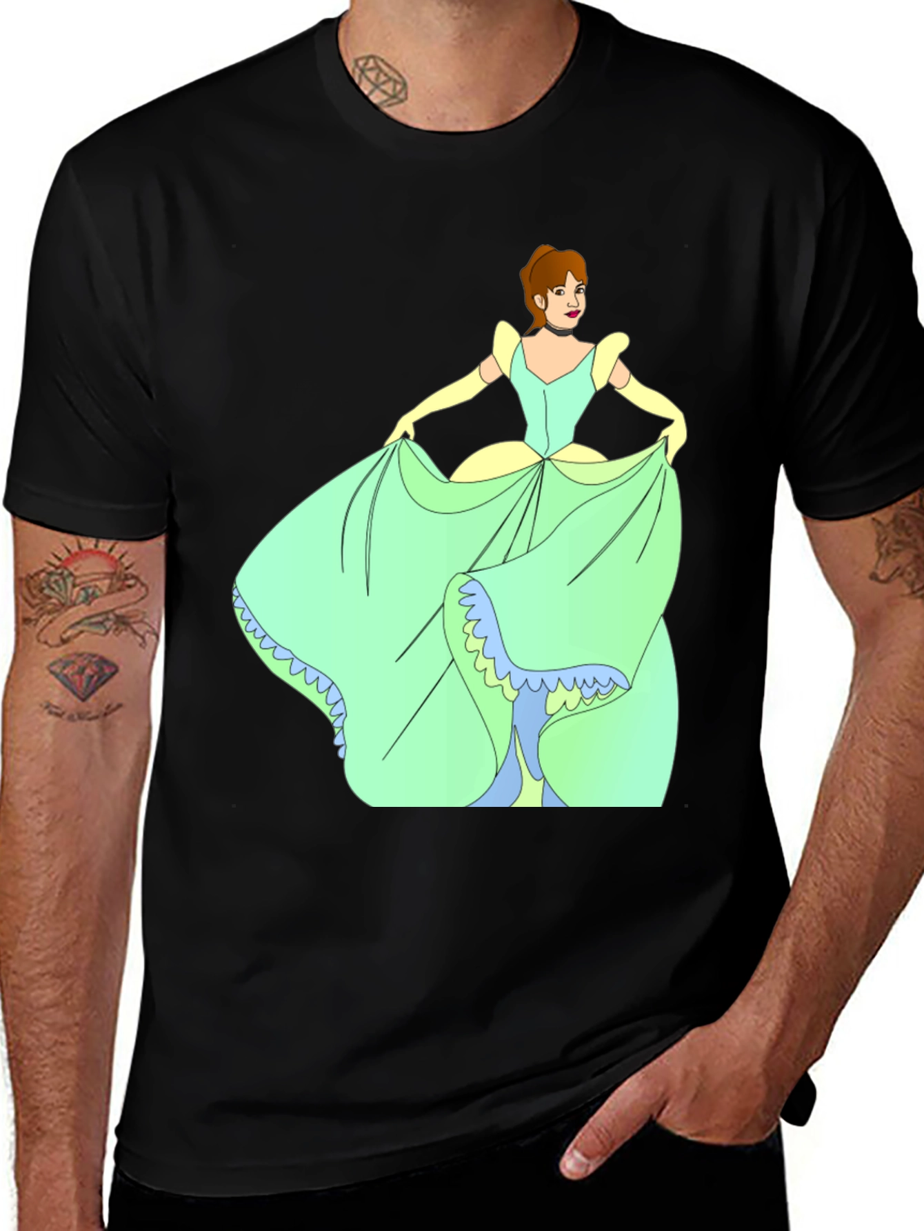 Cinderella T-Shirt - Black Cotton Tee