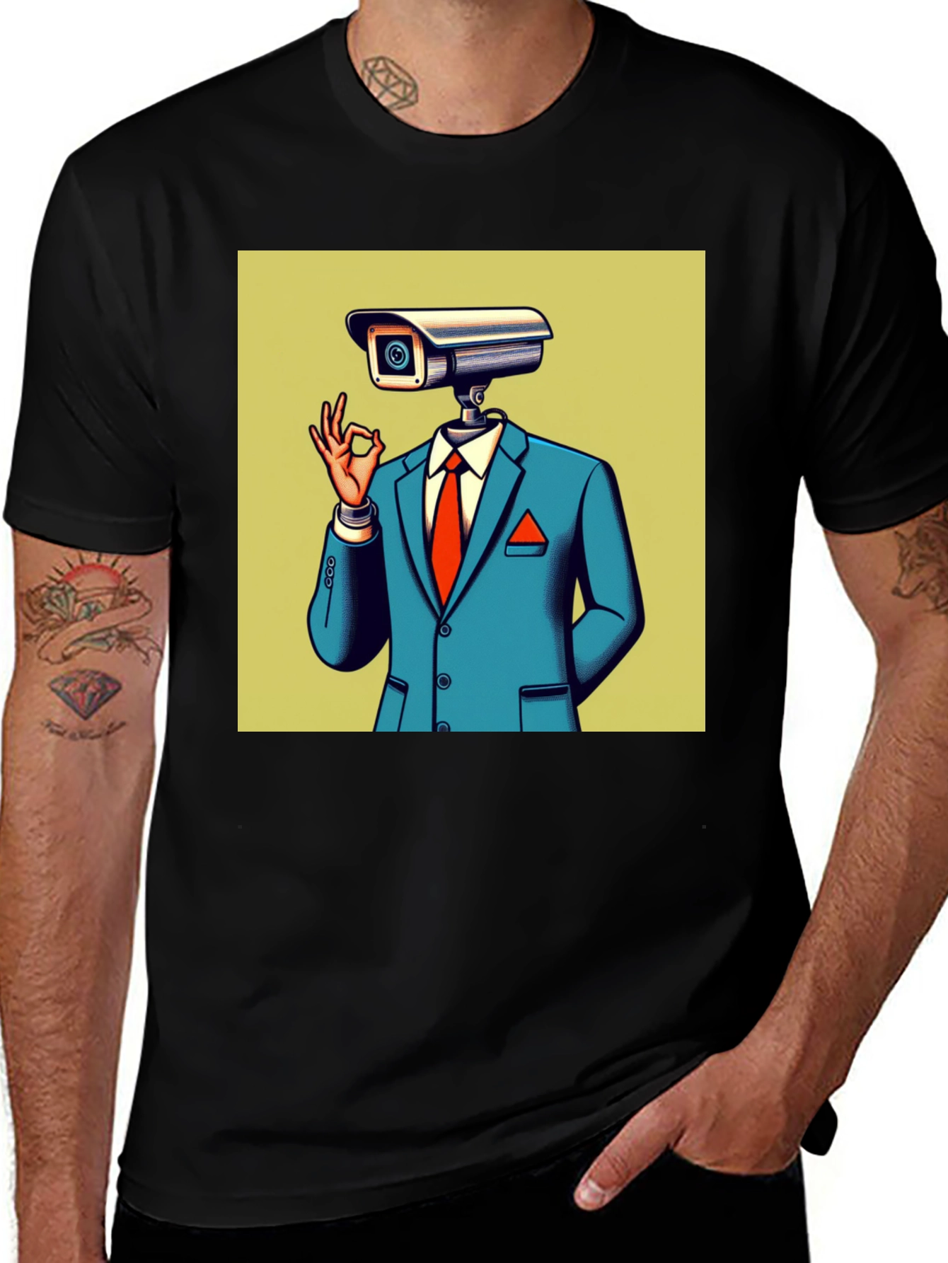 Variant 28 of Surveillance Camera Man T-Shirt - Modern Graphic Tee