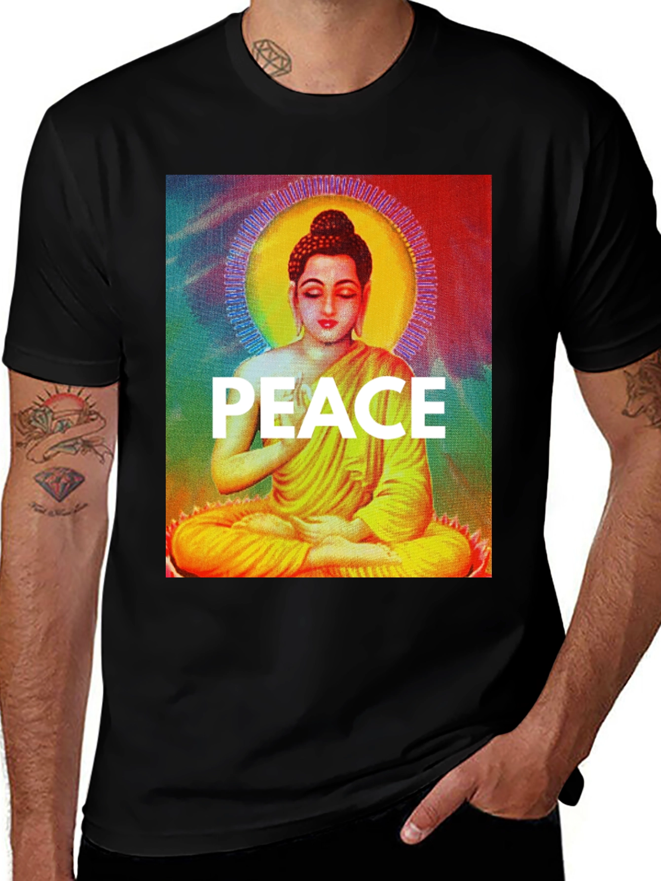 Variant 23 of Peace Buddha Graphic Tee