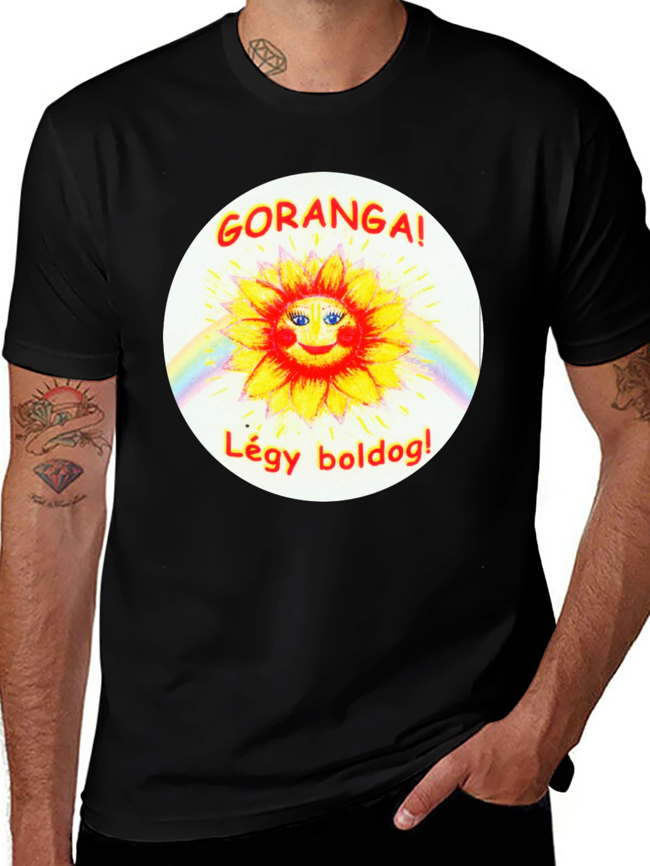 GORANGA! LÉGY BOLDOG! Black T-Shirt