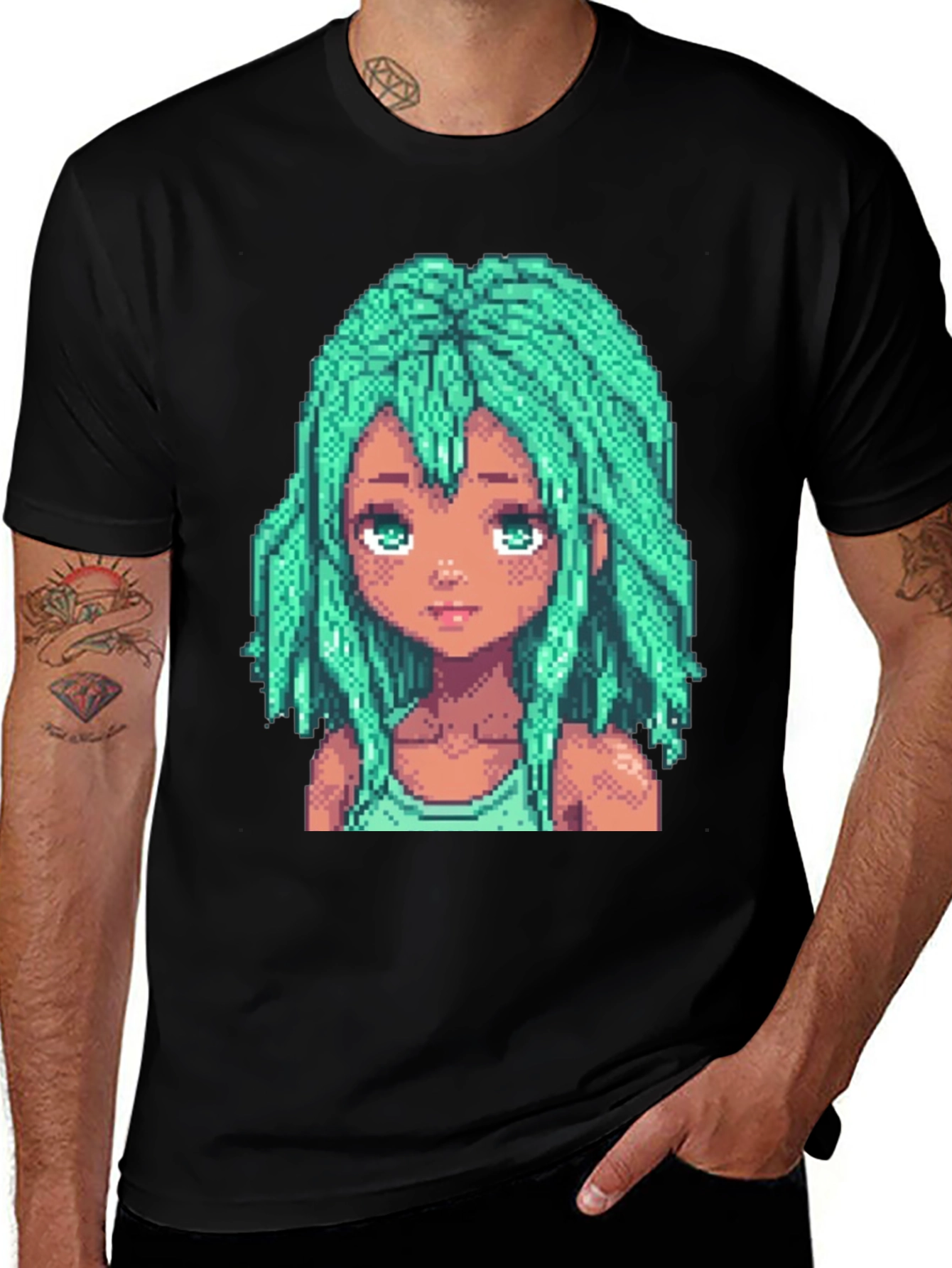 Variant 9 of Pixel Art Girl T-Shirt - Unique Design