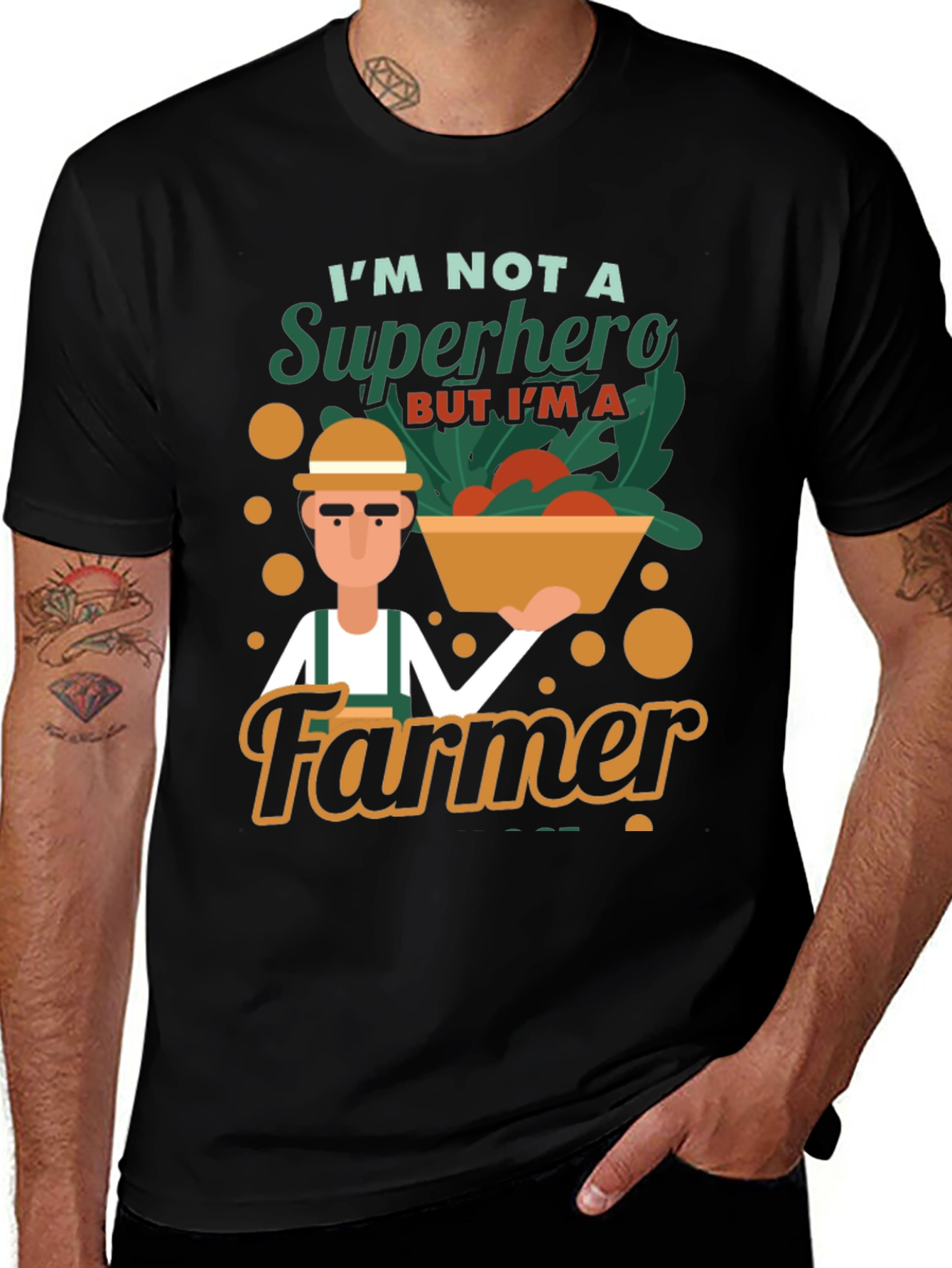 Variant 15 of I'm Not A Superhero Farmer Graphic T-Shirt