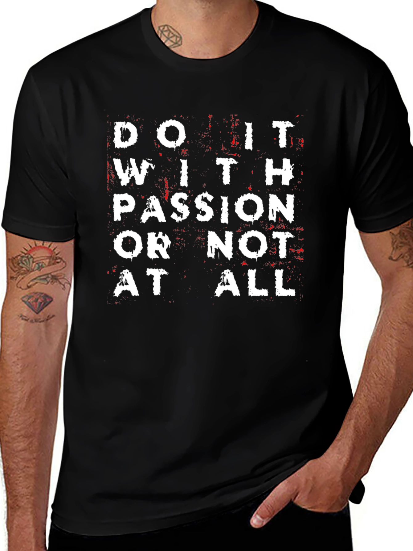 Variant 25 of Motivational Graphic Tee - "Do it With Passion"