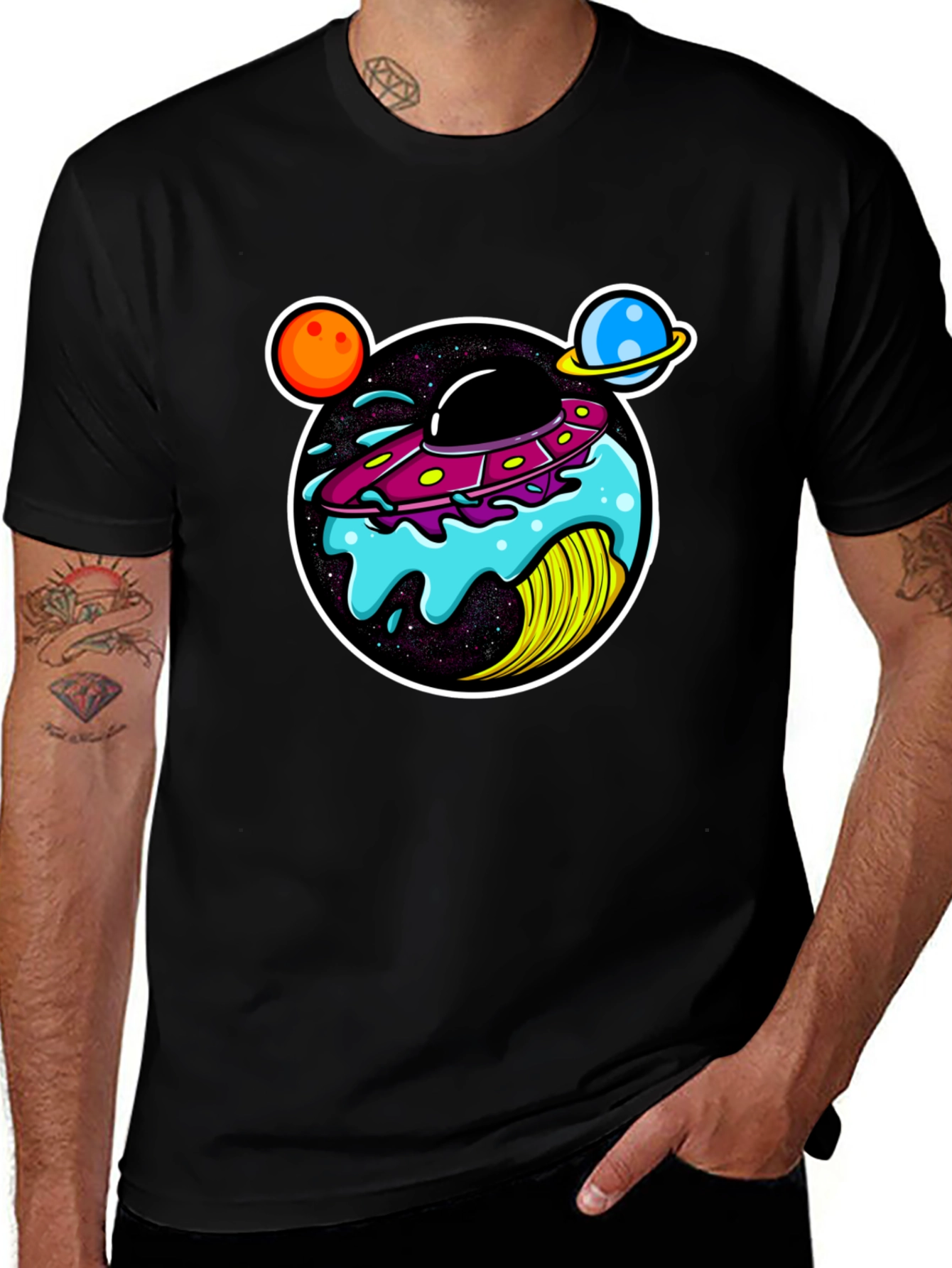 Variant 24 of UFO Donut Graphic T-Shirt