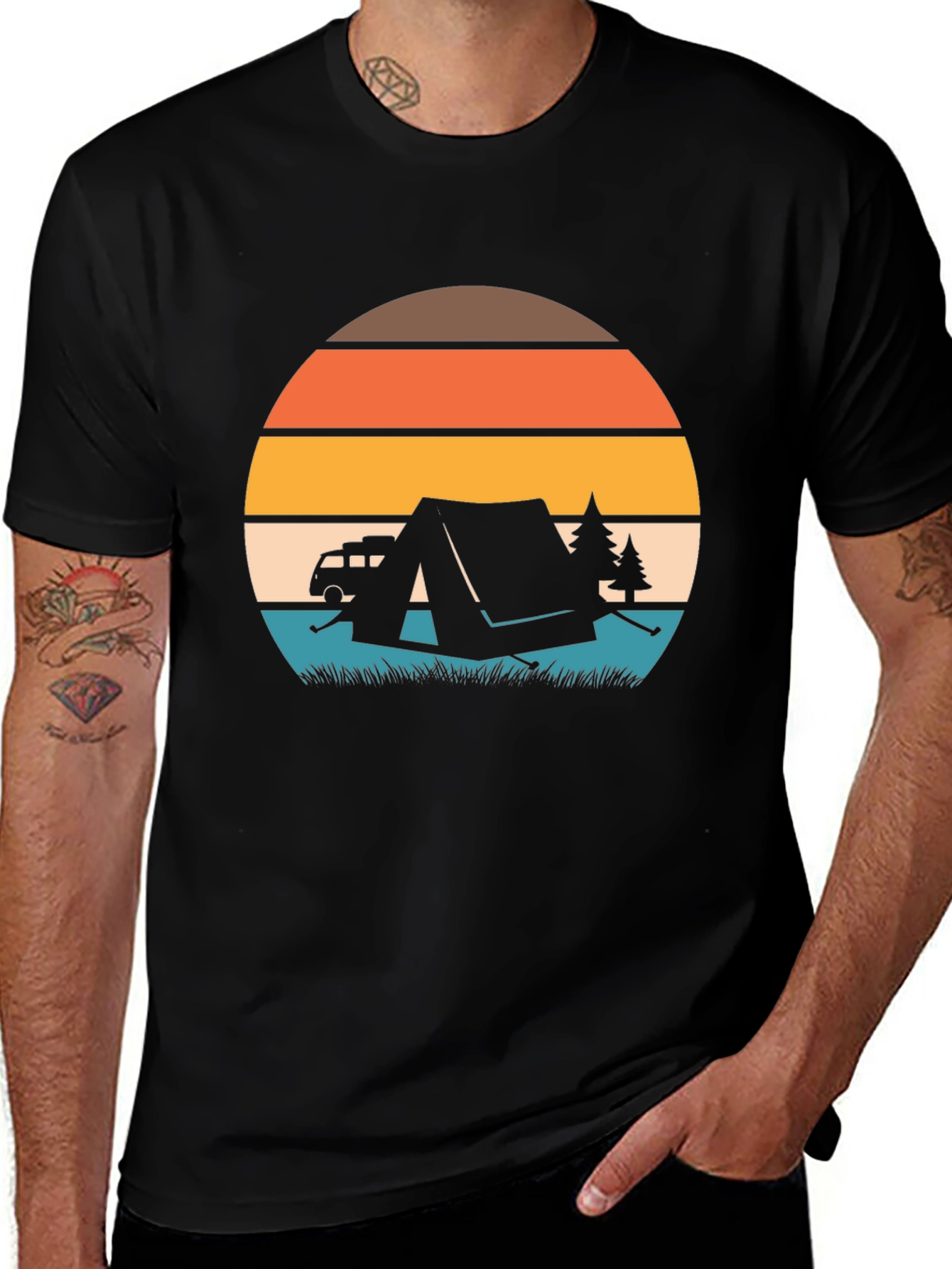 Variant 24 of Retro Camping Tent T-Shirt