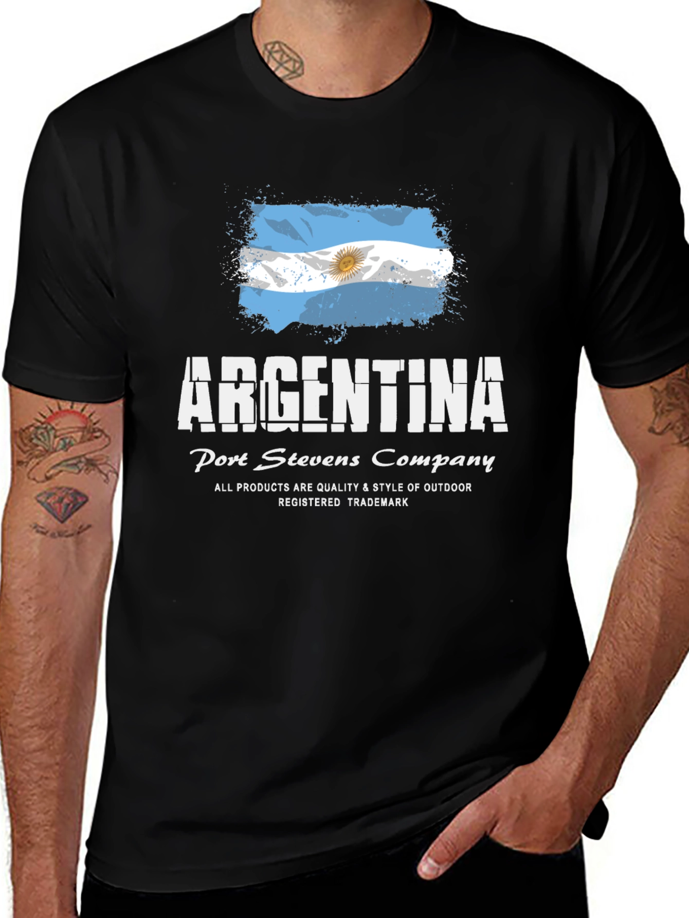 Variant 30 of Argentina Flag T-Shirt - Port Stevens Company