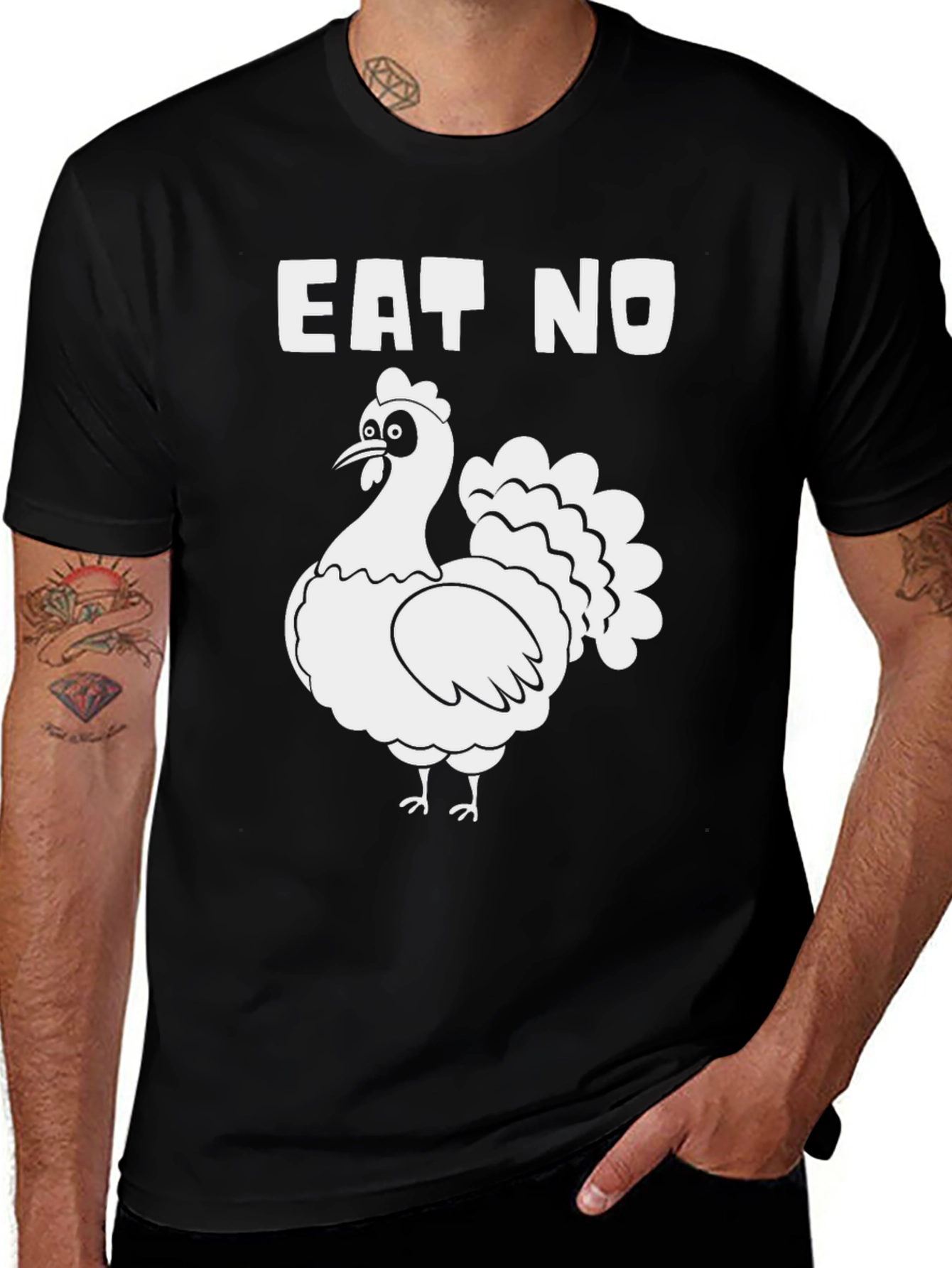 Variant 18 of Eat No Turkey T-Shirt - Funny Vegan Thanksgiving Tee