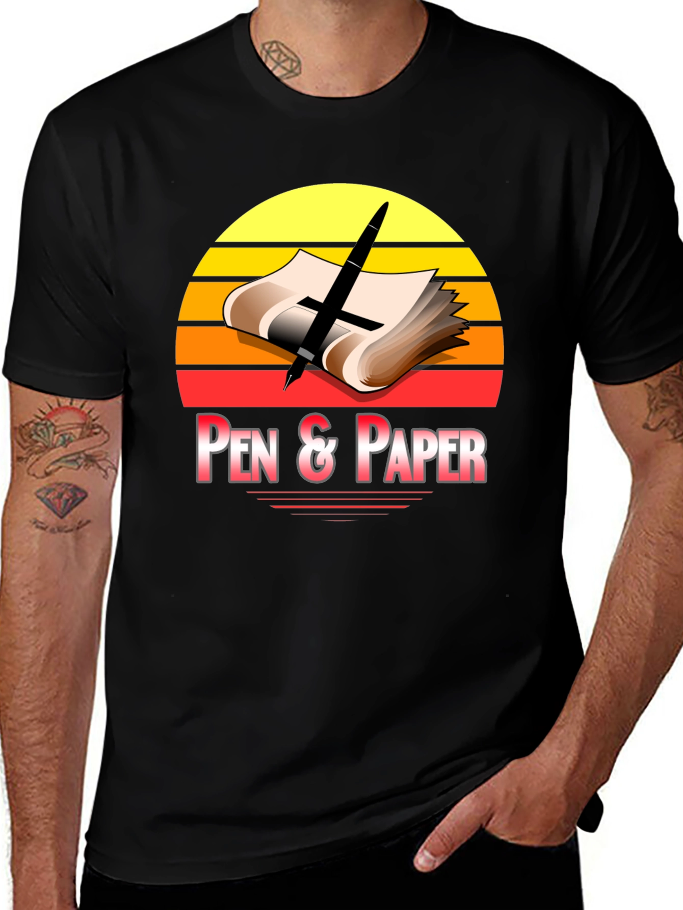 Pen & Paper Retro Graphic Tee