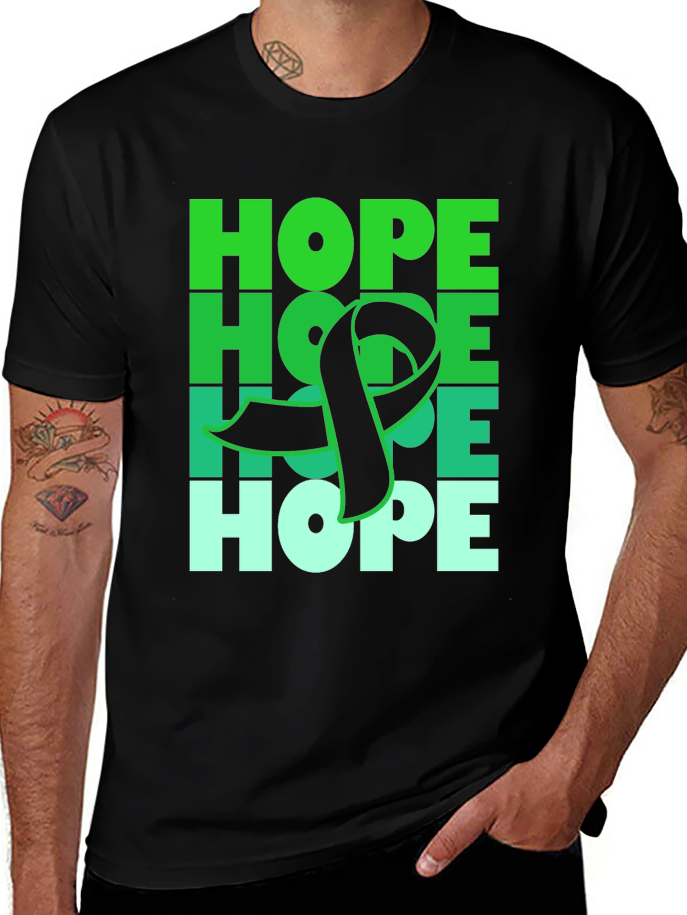 Variant 6 of Hope Ribbon T-Shirt - Mental Health Awareness