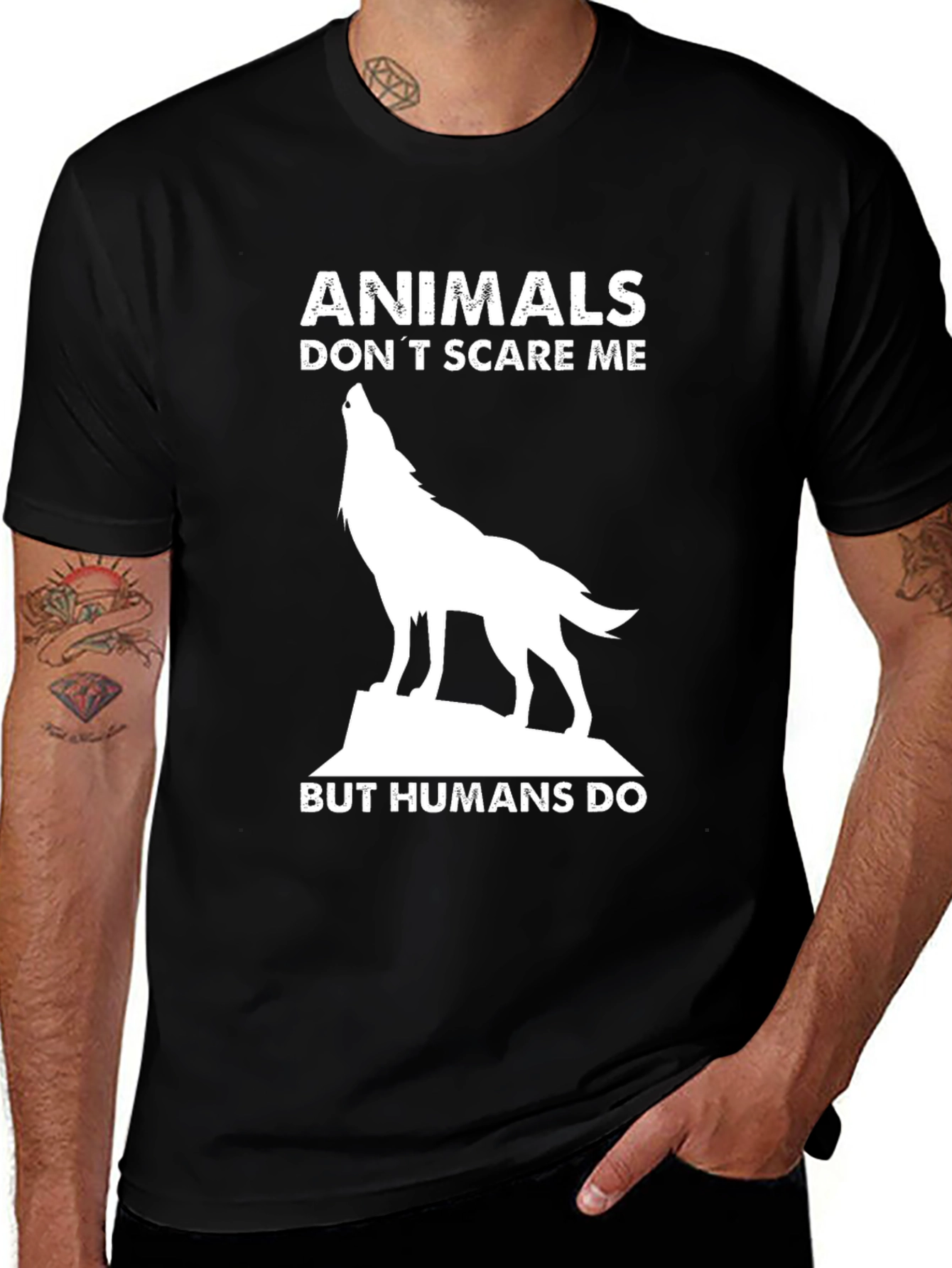 Variant 16 of Animals Don't Scare Me - Novelty Graphic Tee
