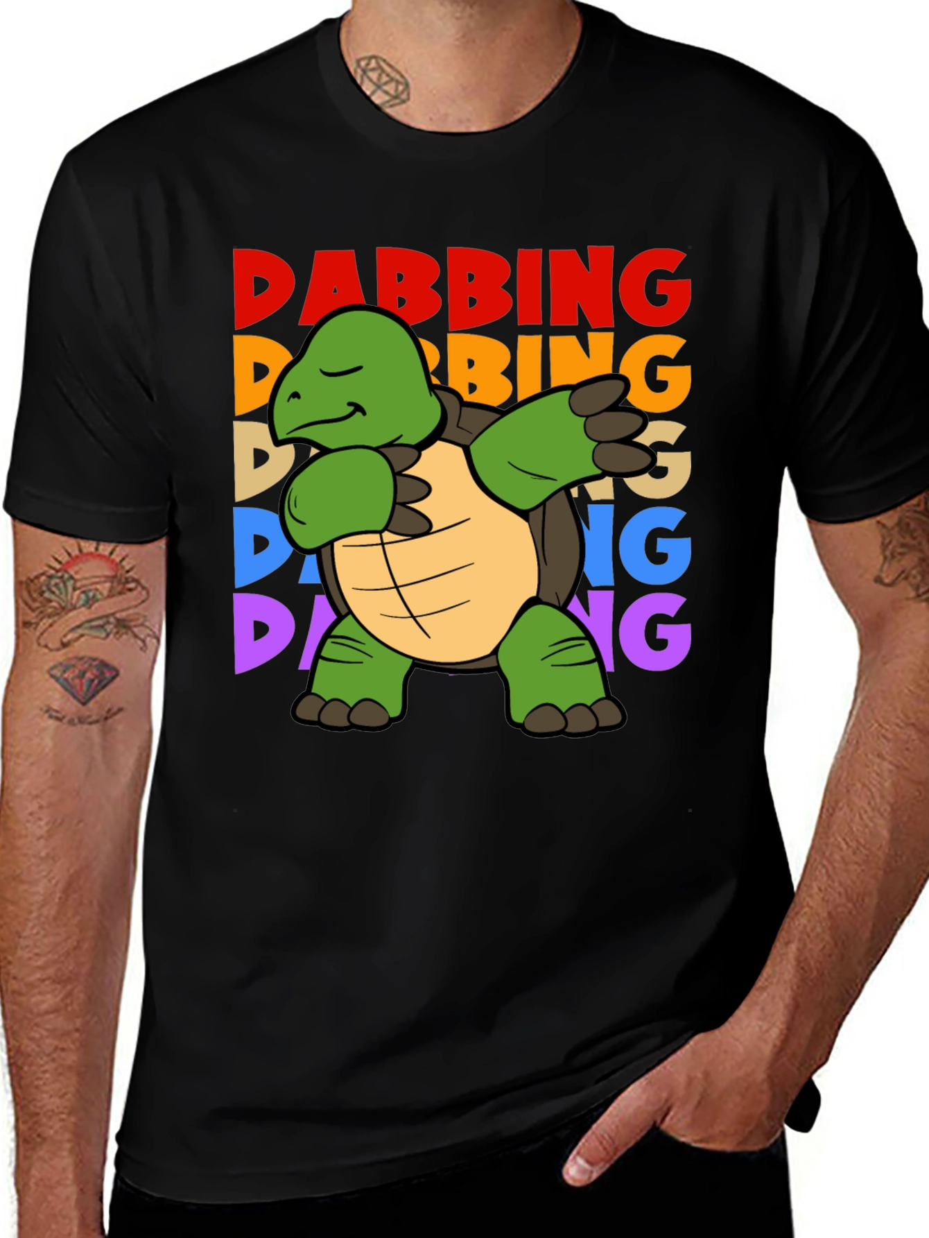 Variant 23 of Dabbing Turtle T-Shirt - Fun Graphic Tee