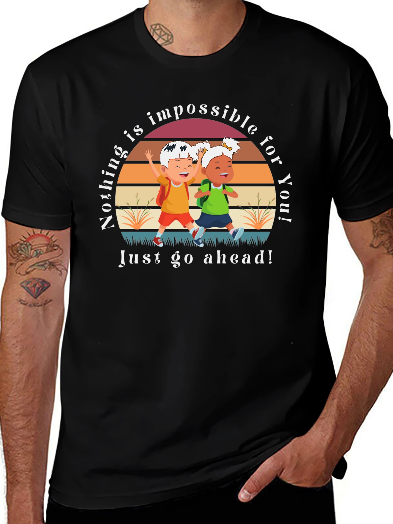 Variant 8 of Inspiring Kids Graphic Tee - "Nothing is Impossible"