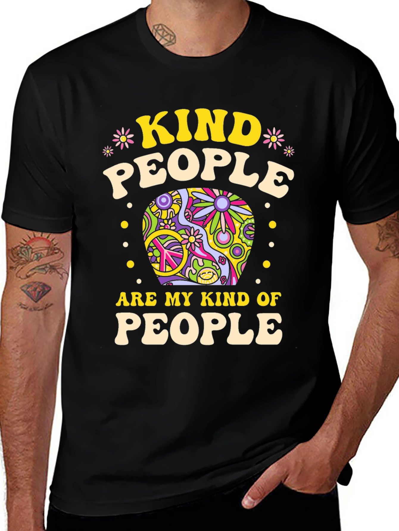 Variant 30 of Kind People Graphic T-Shirt - Retro Design