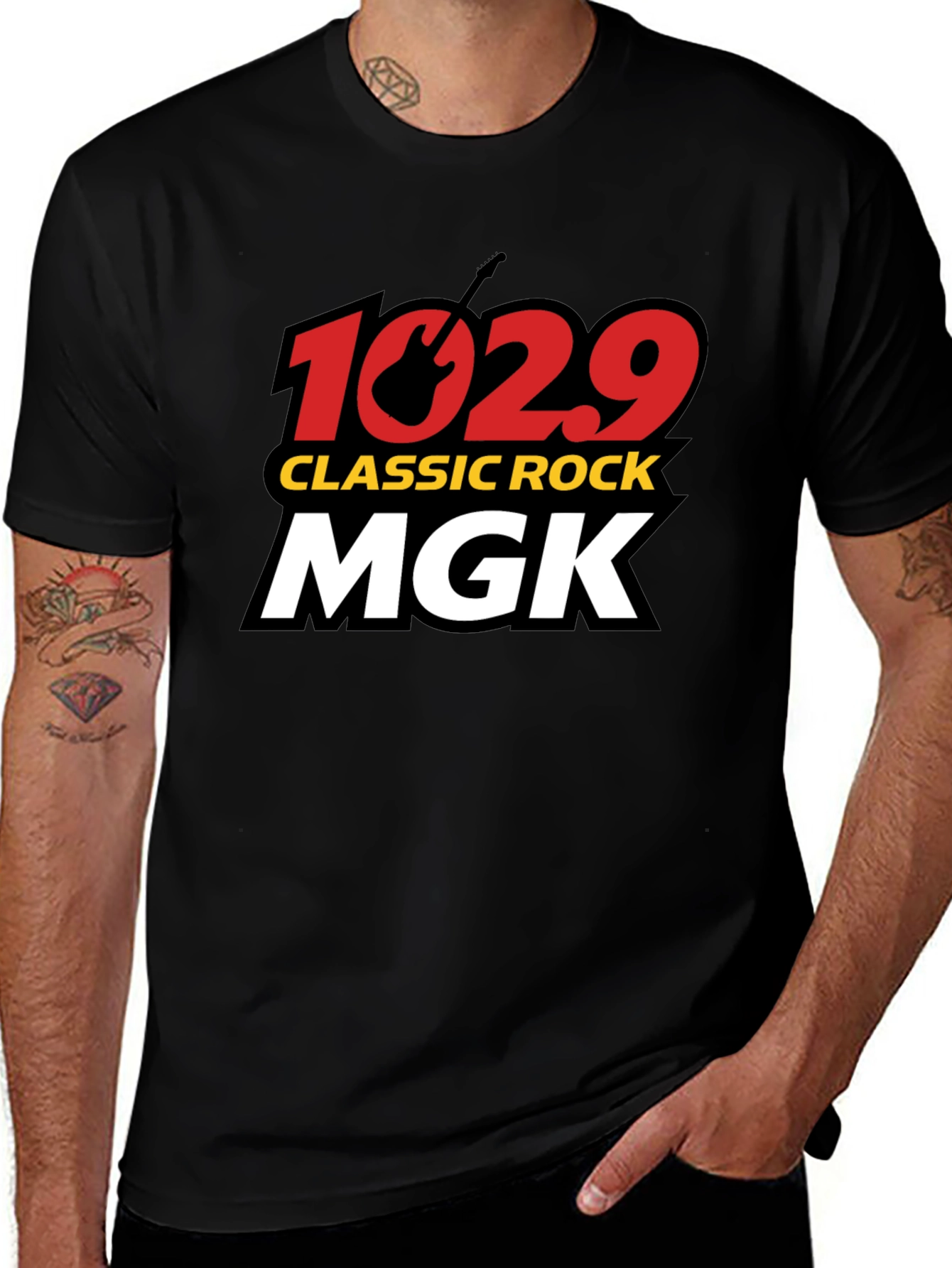 Variant 5 of 102.9 MGK Classic Rock T-Shirt - Black Cotton Tee