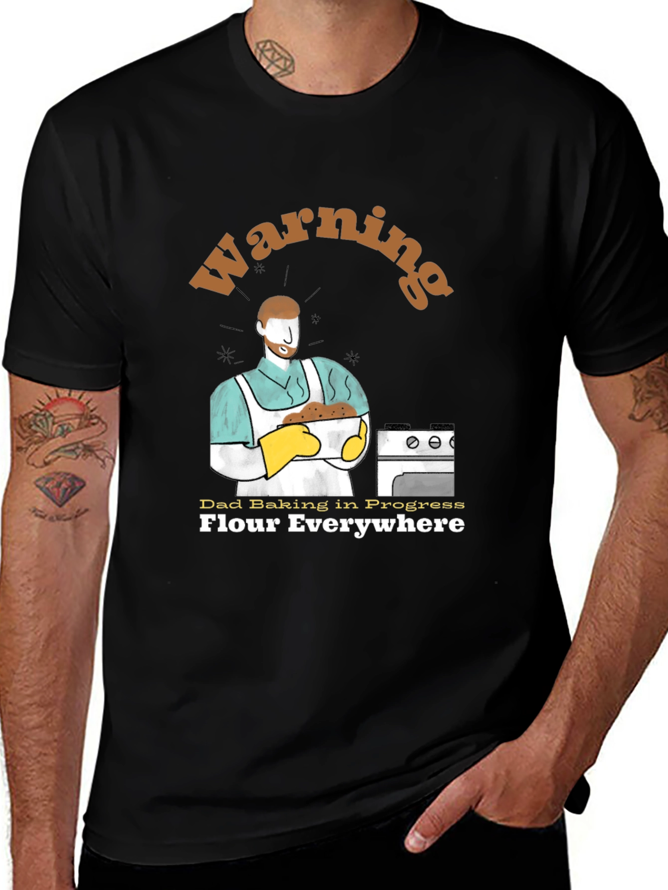 Variant 3 of Dad Baking Warning T-Shirt