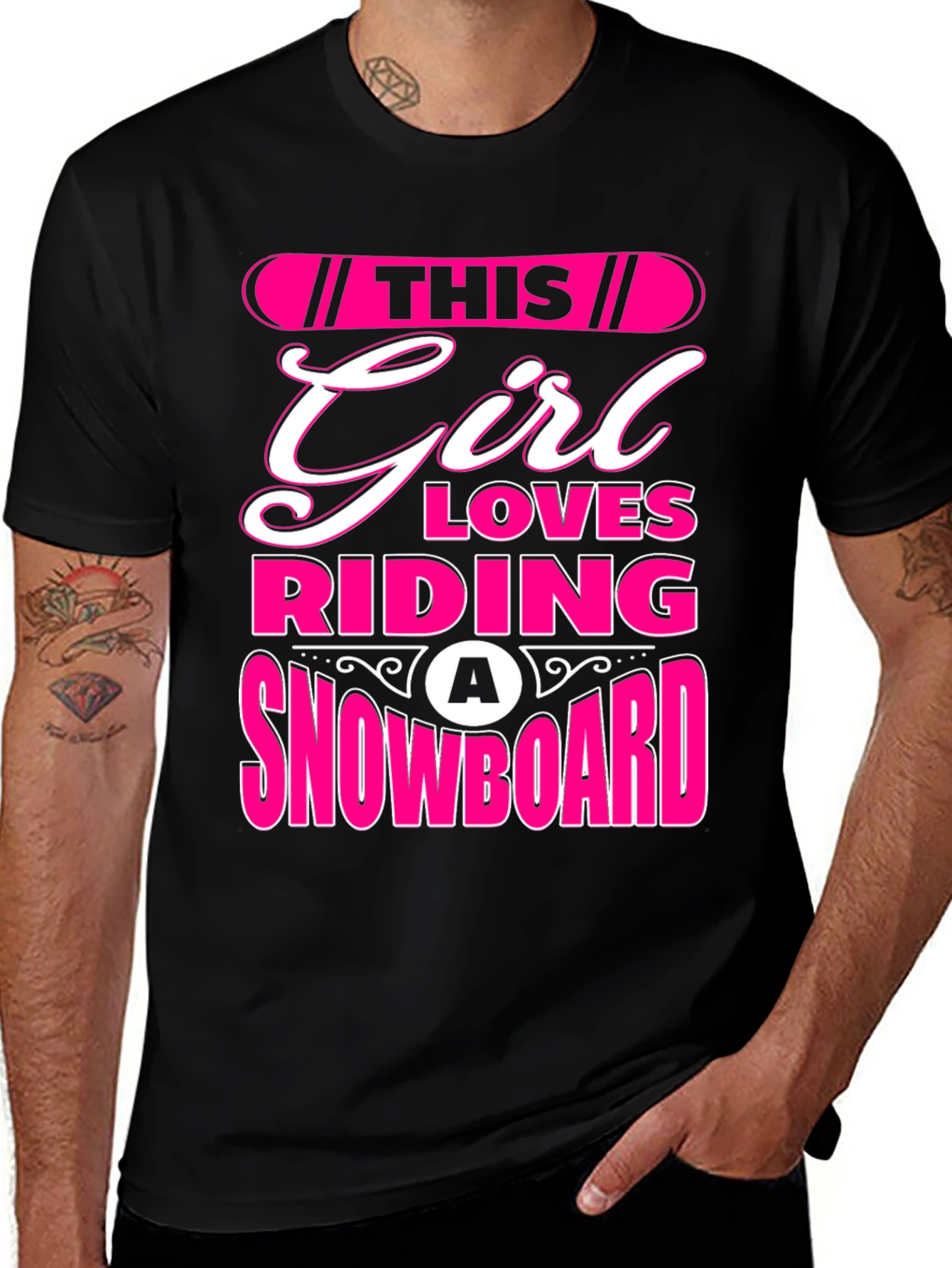 Variant 14 of Snowboard Girl T-Shirt - Riding Lovers Tee