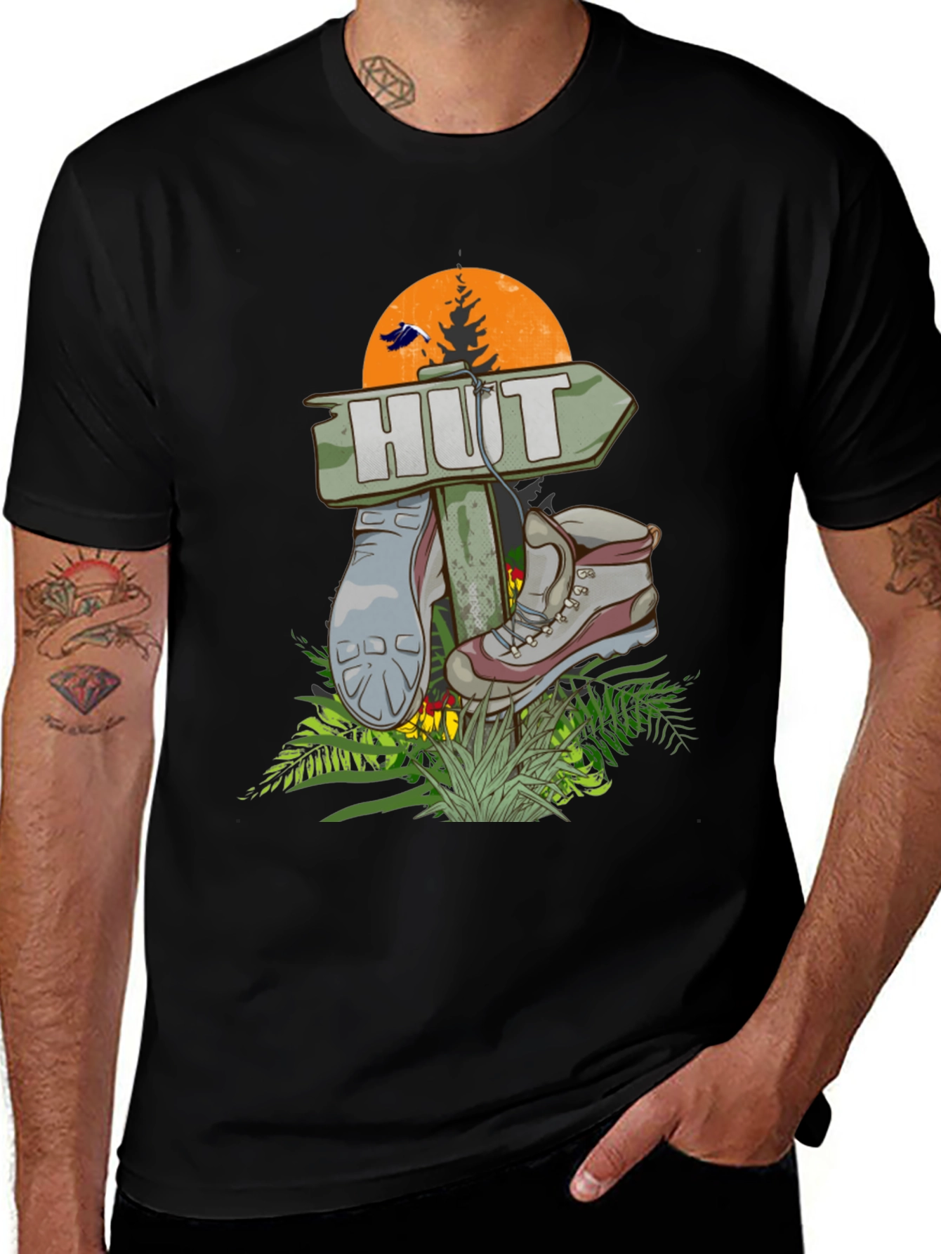 Variant 8 of Hut Graphic Tee: Adventure Awaits!