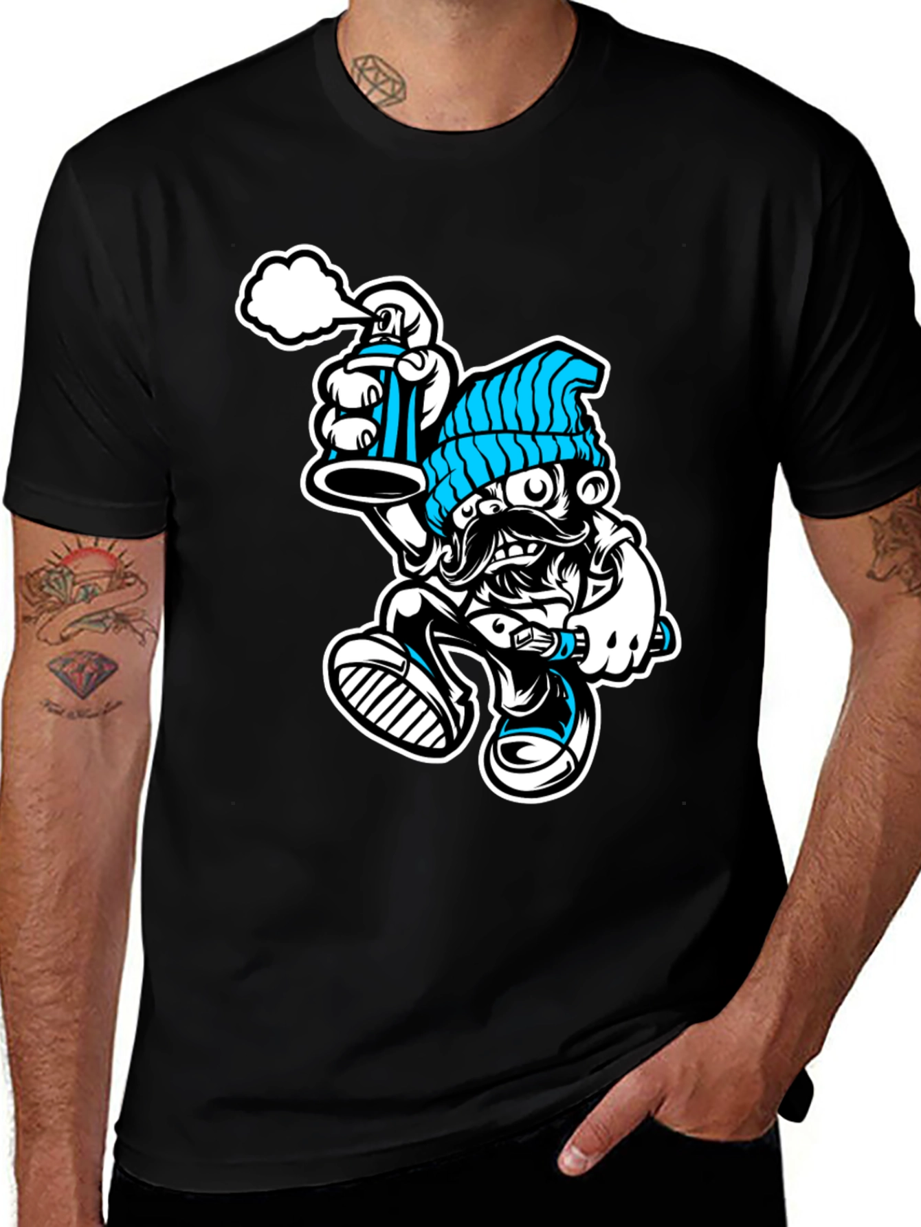 Variant 27 of Cool Graphic T-Shirt: Graffiti Man