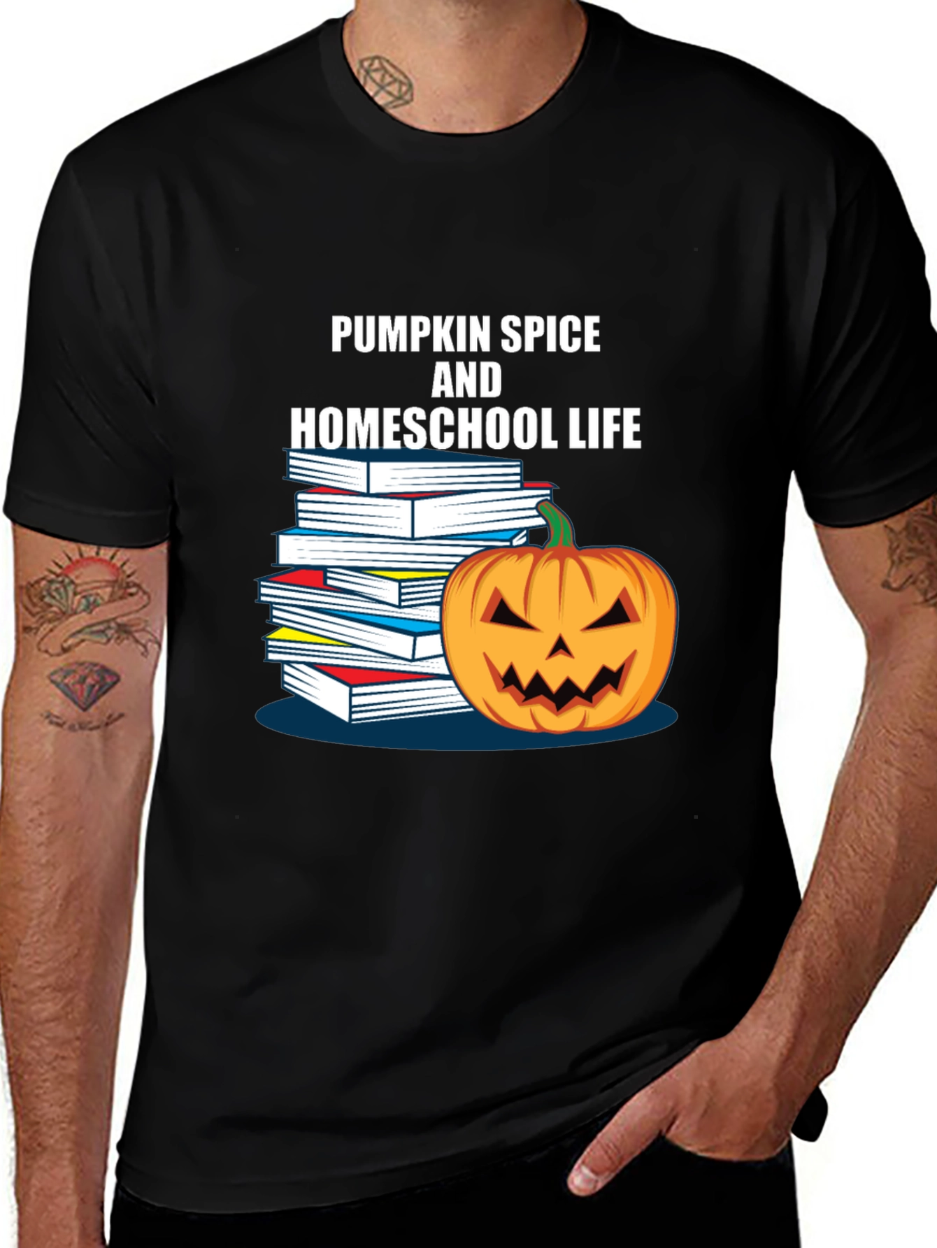 Variant 28 of Pumpkin Spice Homeschool Life Black T-Shirt