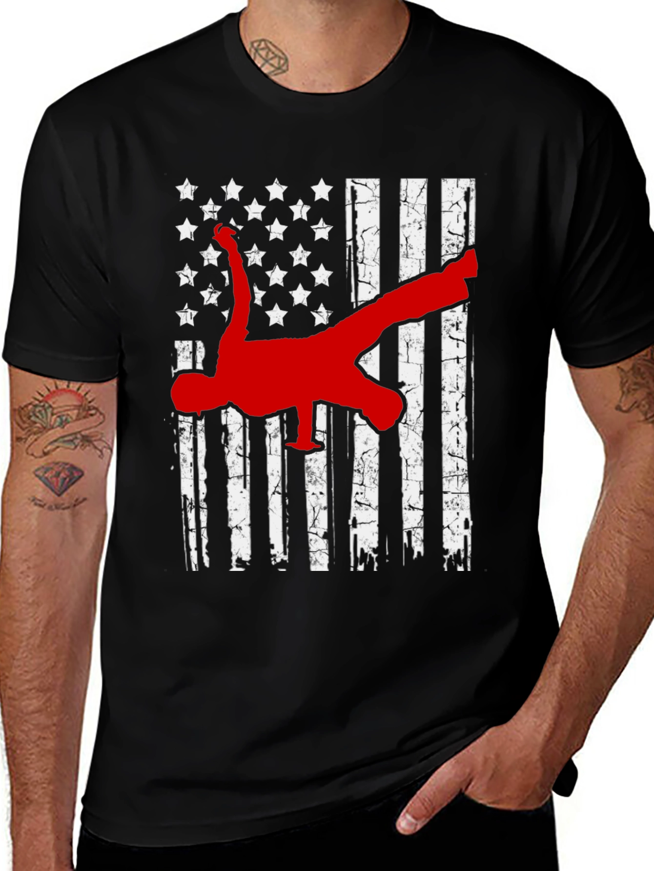 Variant 27 of American Flag Breakdance T-Shirt