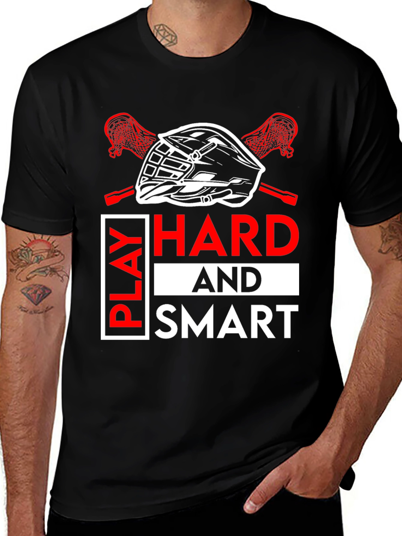 Variant 9 of Play Hard Smart Lacrosse T-Shirt
